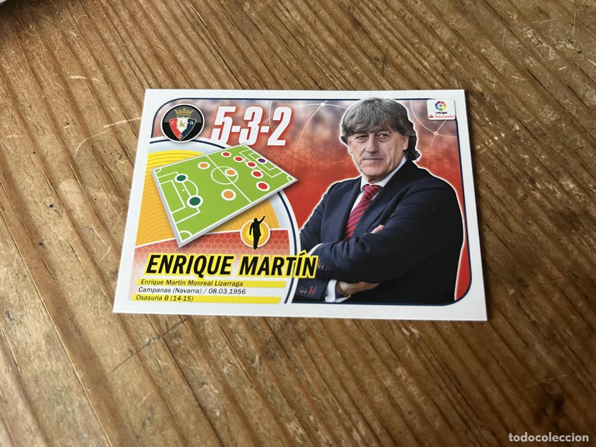 Fu&szlig;ball-Sticker: CROMO SIN PEGAR NUNCA PEGADO ALBUM LIGA ESTE 16 17 2016 2017 ENTRENADOR # 30 OSASUNA ENRIQUE MARTIN
