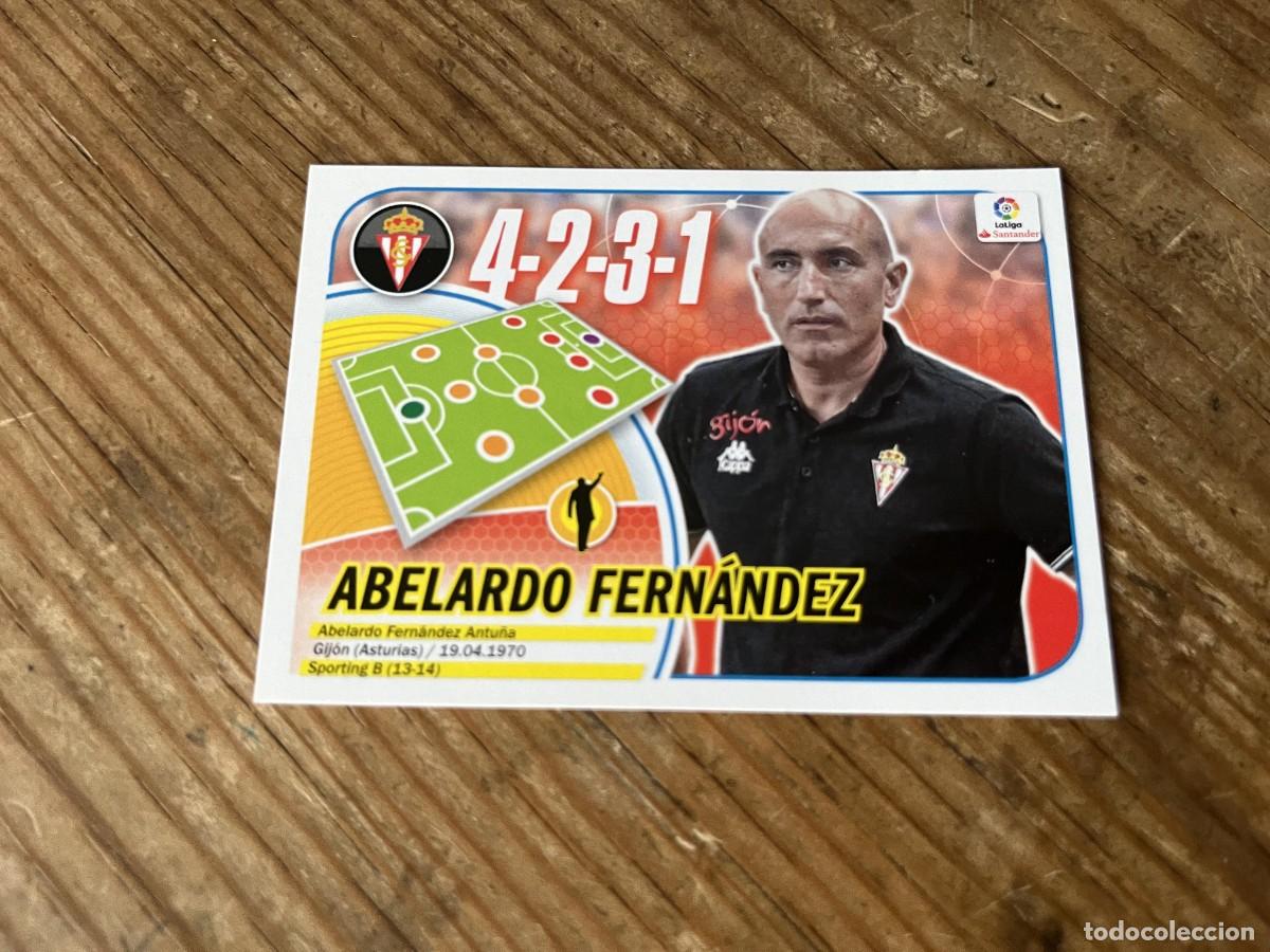 Cromos de F&uacute;tbol: CROMO SIN PEGAR NUNCA PEGADO ALBUM LIGA ESTE 16 17 2016 2017 ENTRENADOR # 36 SPORTING GIJON ABELARDO