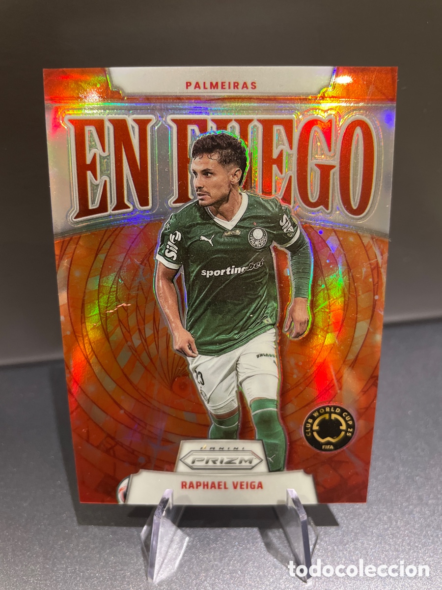 Football Stickers: Raphael Veiga 35 En Fuego Panini Prizm Club World Cup 2024-25 Benfica