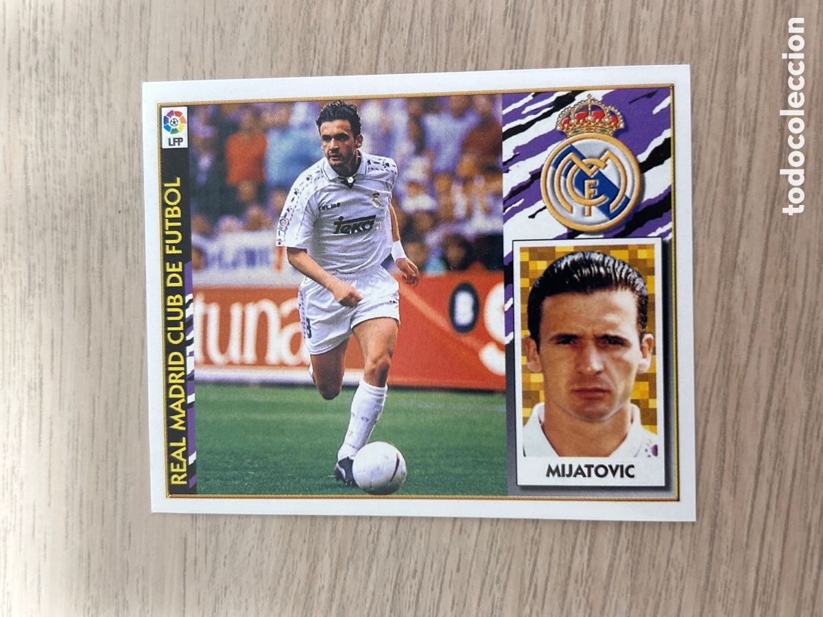 Fu&szlig;ball-Sticker: MIJATOVIC REAL MADRID LIGA ESTE 1997 1998 97 98 NUNCA PEGADO SIN PEGAR