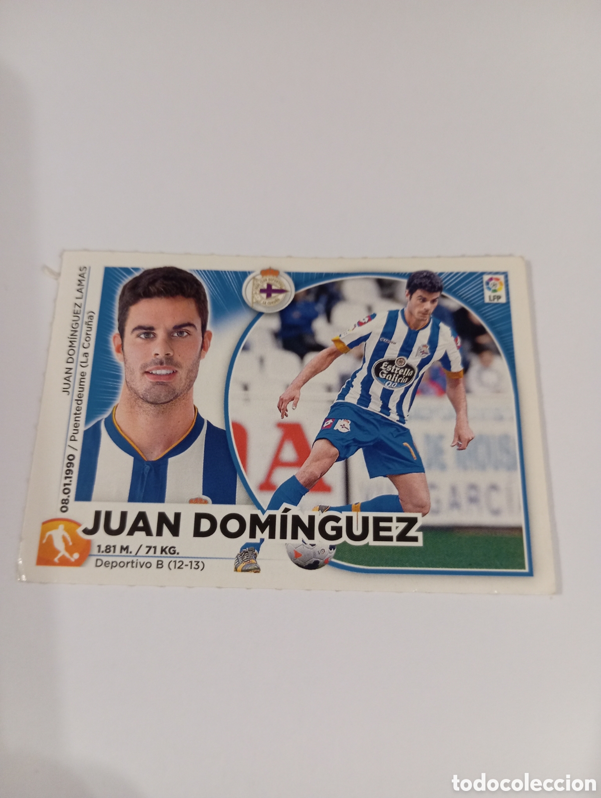 Figurine di Calcio: Juan Dom&iacute;nguez 10 ERROR Deportivo ESTE 2014 2015 panini 14 15