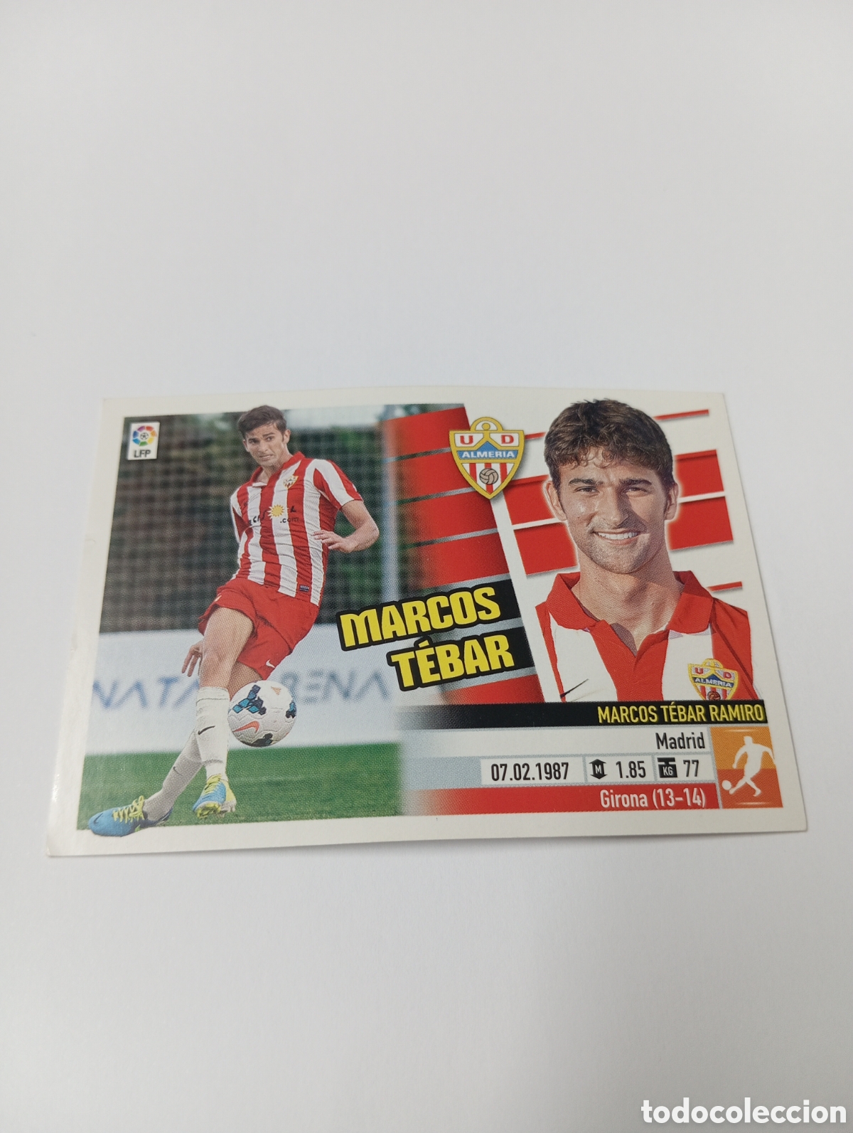 Fu&szlig;ball-Sticker: Marcos T&eacute;bar 8 B COLOCA Almer&iacute;a LIGA ESTE 2013 2014 PANINI 13 14
