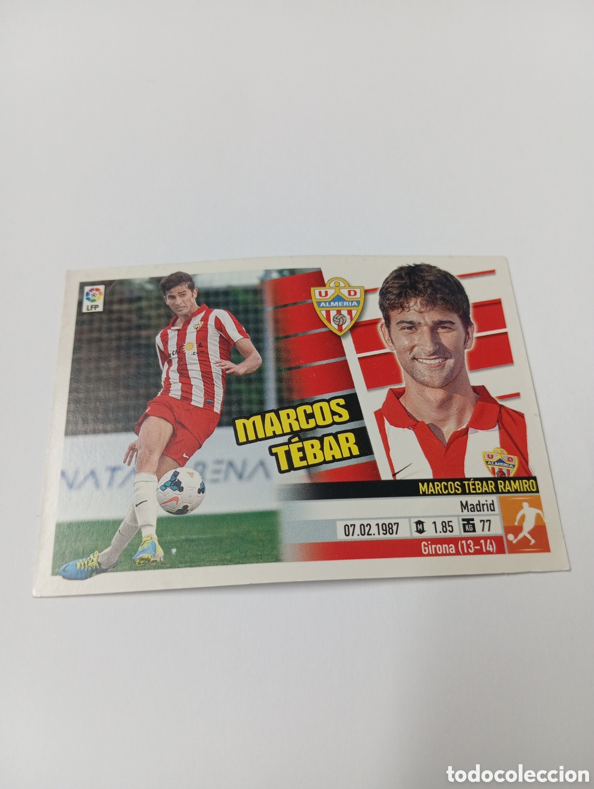 Figurine di Calcio: Marcos T&eacute;bar 8 B COLOCA Almer&iacute;a LIGA ESTE 2013 2014 PANINI 13 14
