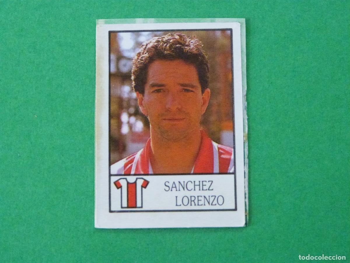 Figurine di Calcio: SANCHEZ LORENZO C.D. LOGRO&Ntilde;ES LAURIDSEN ESPA&Ntilde;OL-ESPANYOL RECORTADO 112-98 BOLLYCAO 1987-1988/87-88
