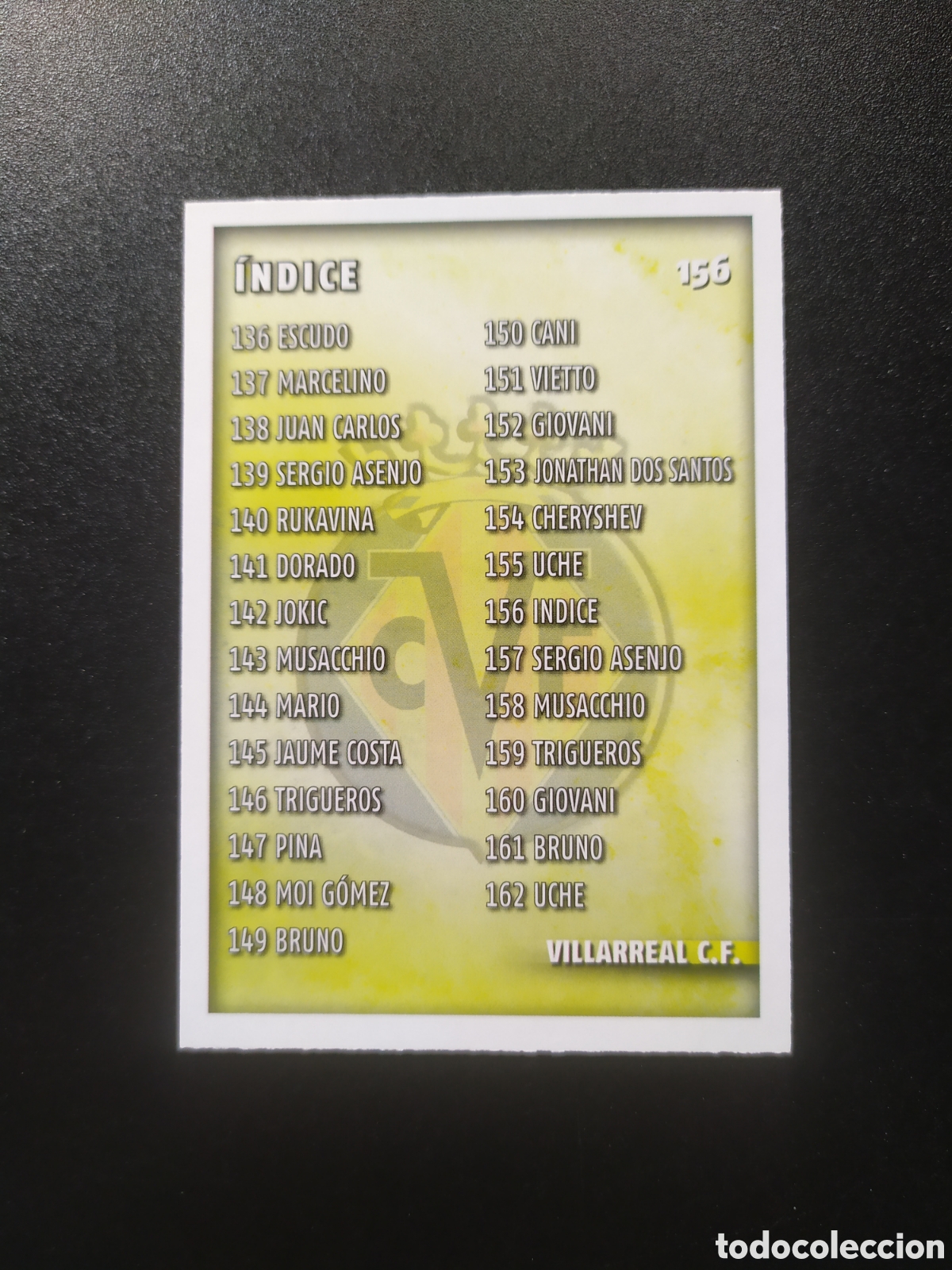 Football Stickers: Mundicromo fichas Liga 2014 2015 14 15 indice n&deg; 156 Villarreal