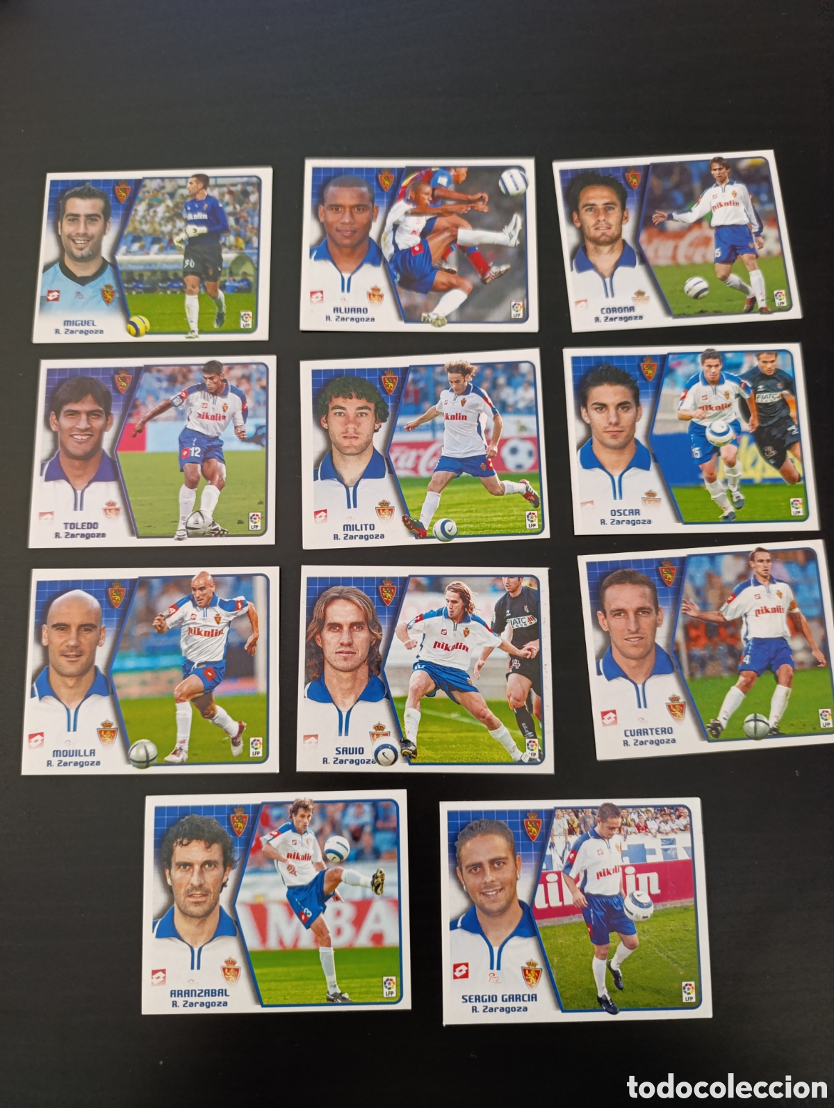 Cartes &agrave; collectionner de Football: Lote 11 cromos Zaragoza. Liga este 05 06 2005/2006