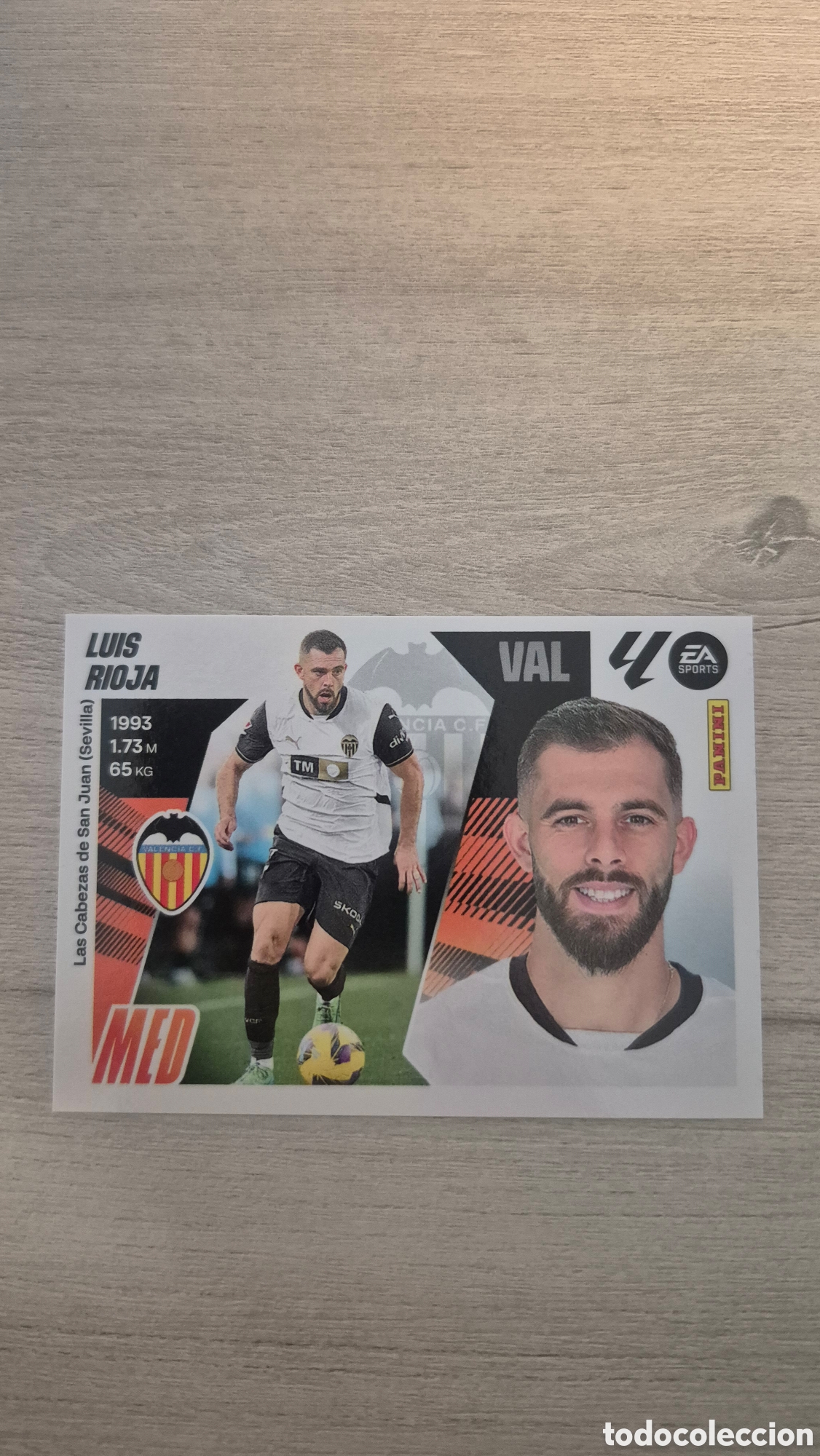 Figurine di Calcio: N&deg;16 Valencia Luis Rioja Liga Este 25/26