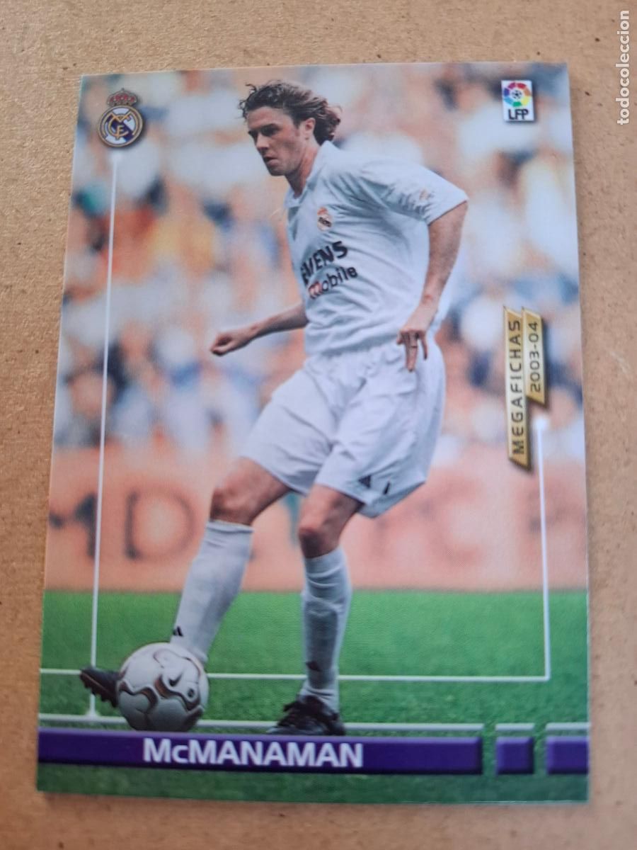 Fu&szlig;ball-Sticker: MEGAFICHAS 2003 2004 03 04 - PANINI - 157 MCMANAMAN ( BAJA ERROR ) - REAL MADRID (CM)