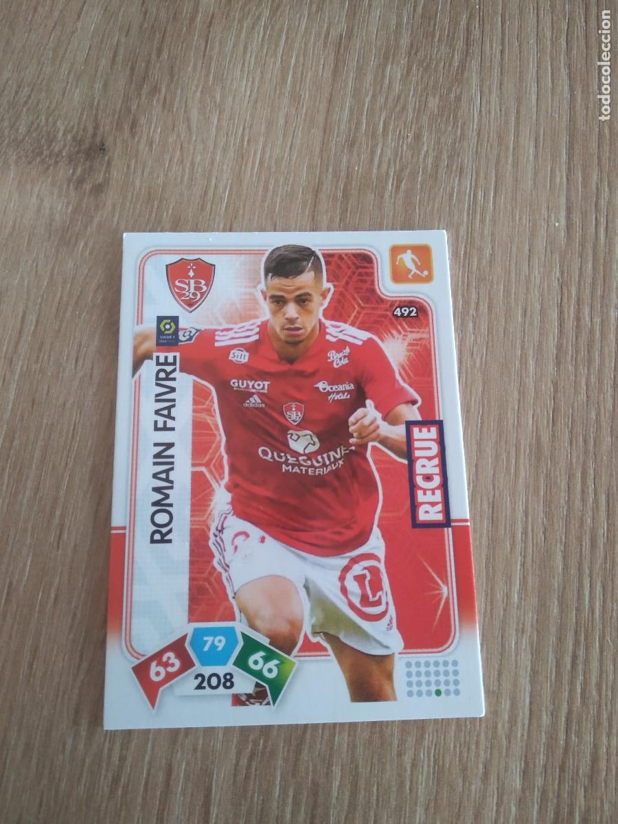 Fu&szlig;ball-Sticker: 492 ROMAIN FAIVRE STADE BRESTOIS CROMO FUTBOL PANINI LIGUE 1 FOOT 20-21 ADRENALYN FRANCIA 2020-2021