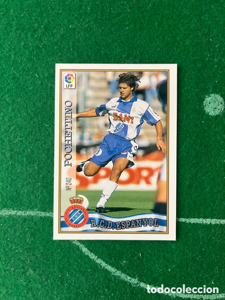 Cromos de F&uacute;tbol: 240 POCHETTINO ESPANYOL LAS FICHAS DE LA LIGA 1997 1998 MUNDICROMO