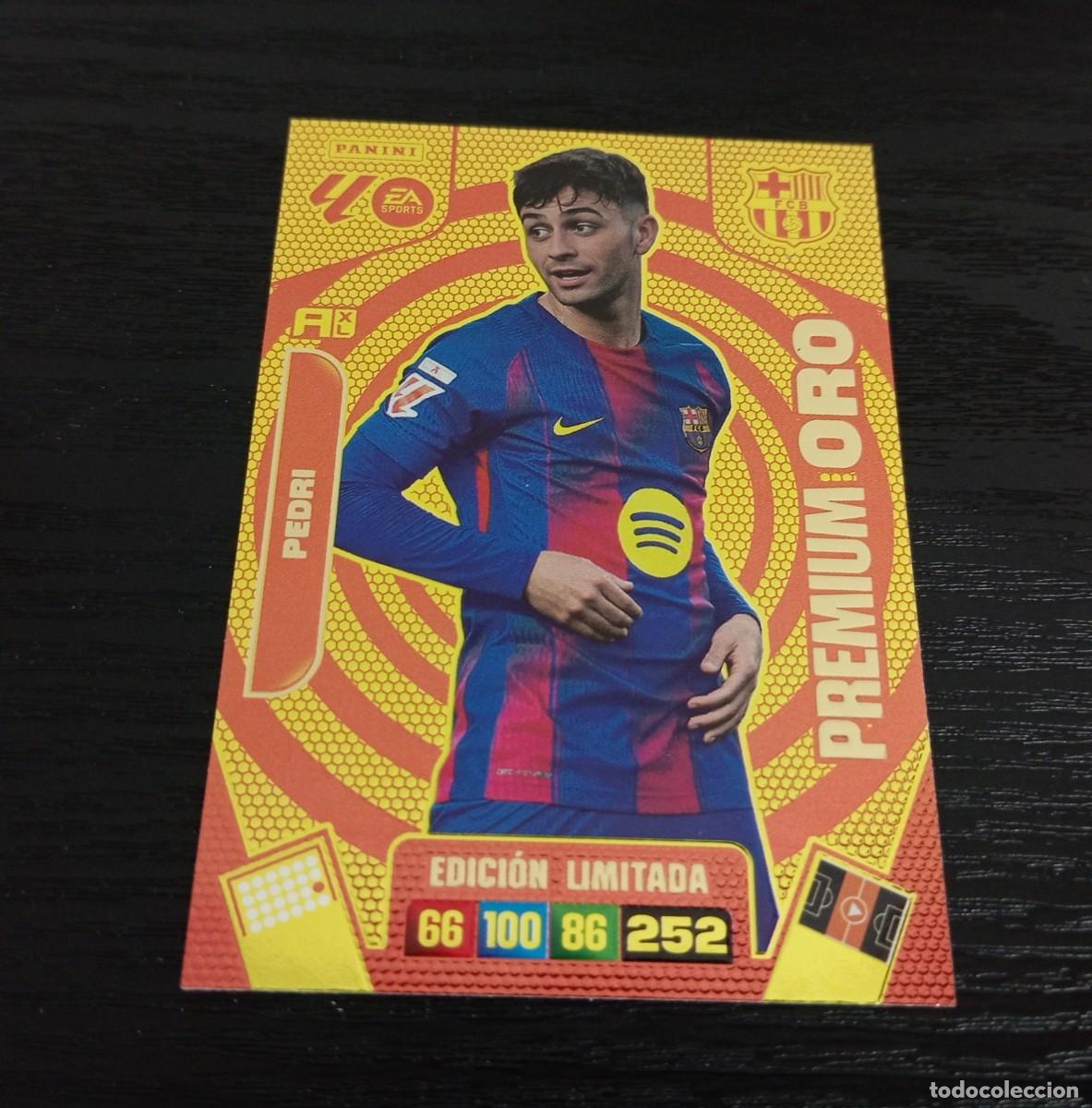 Fu&szlig;ball-Sticker: -ADRENALYN 25-26 : PEDRI ( BARCELONA ) -- PREMIUM ORO EDICION LIMITADA --