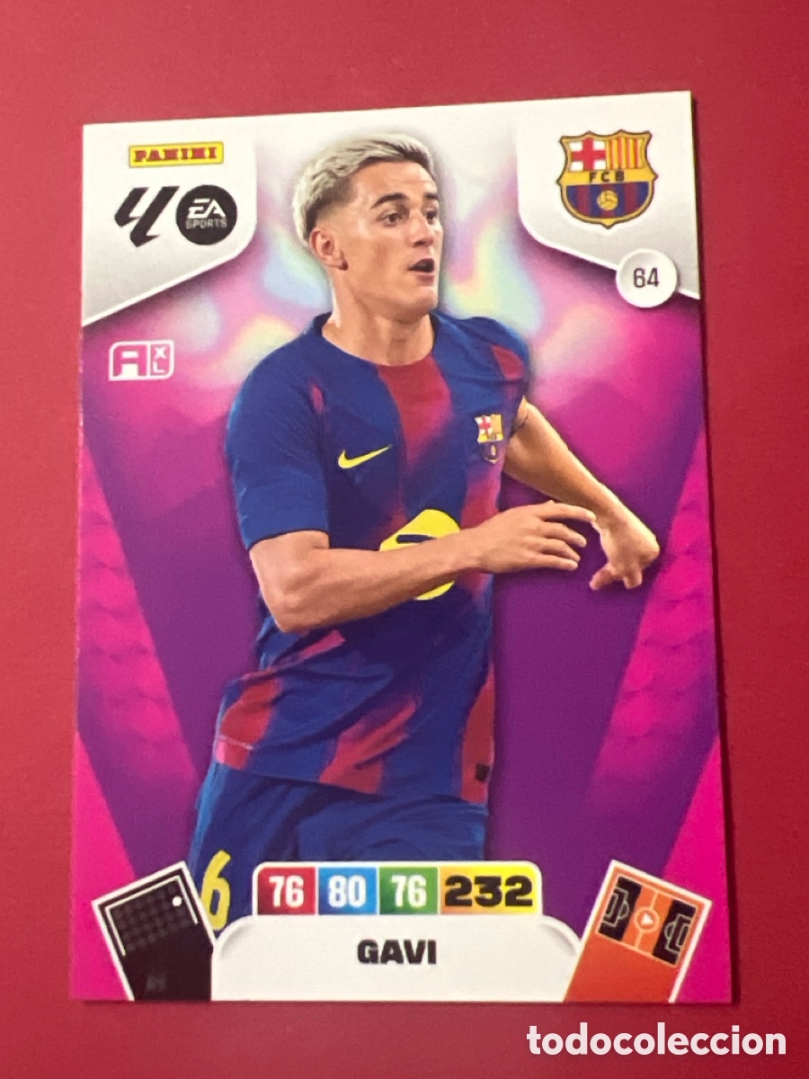 Fu&szlig;ball-Sticker: A1209. Adrenalyn XL 2025 2026 25 26 Card GAVI N&deg;64 BARCELONA nuevo