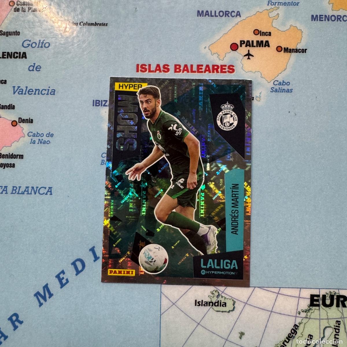Figurine di Calcio: Andr&eacute;s Mart&iacute;n Hyper show n&uacute;mero 421 del Racing cromo liga Hypermotion 25-26 2025-2026