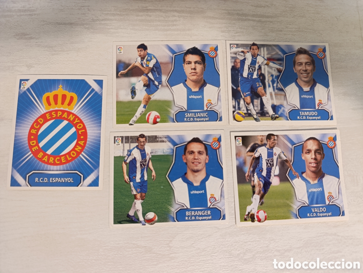 Fu&szlig;ball-Sticker: Lote 5 cromos Espa&ntilde;ol Espanyol. Liga este 08 09 2008 2009