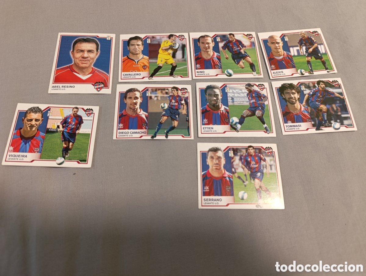 Cromos de f&uacute;tbol: Lote 8 + 1 fichaje Levante. Liga este 07 08 2007 2008