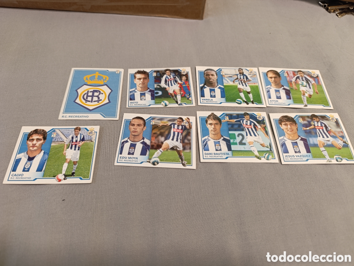 Fu&szlig;ball-Sticker: Lote 8 + 1 fichaje Recreativo de Huelva. Liga este 07 08 2007 2008