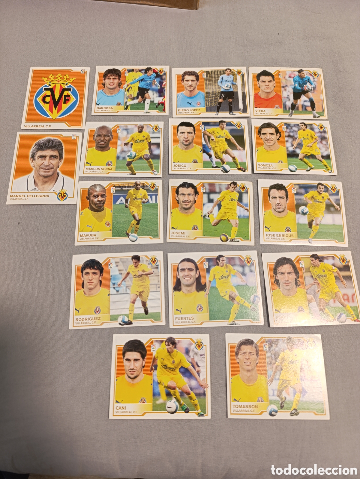 Cromos de f&uacute;tbol: Lote 16 cromos Villarreal. Liga este 07 08 2007 2008