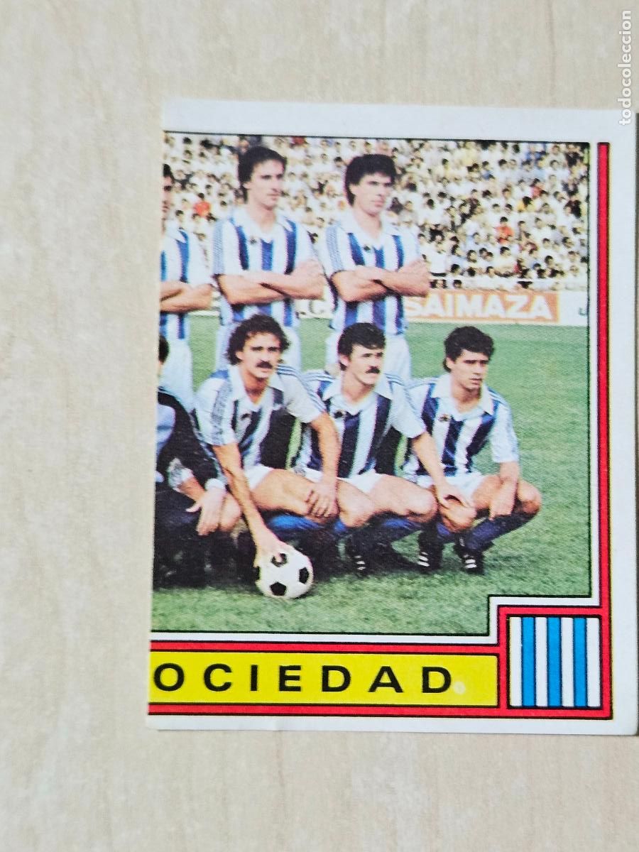 Cromos de F&uacute;tbol: N&ordm; 201 ALINEACION - FUTBOL 83 PANINI CROMO NUNCA PEGADO - PANRICO - REAL SOCIEDAD
