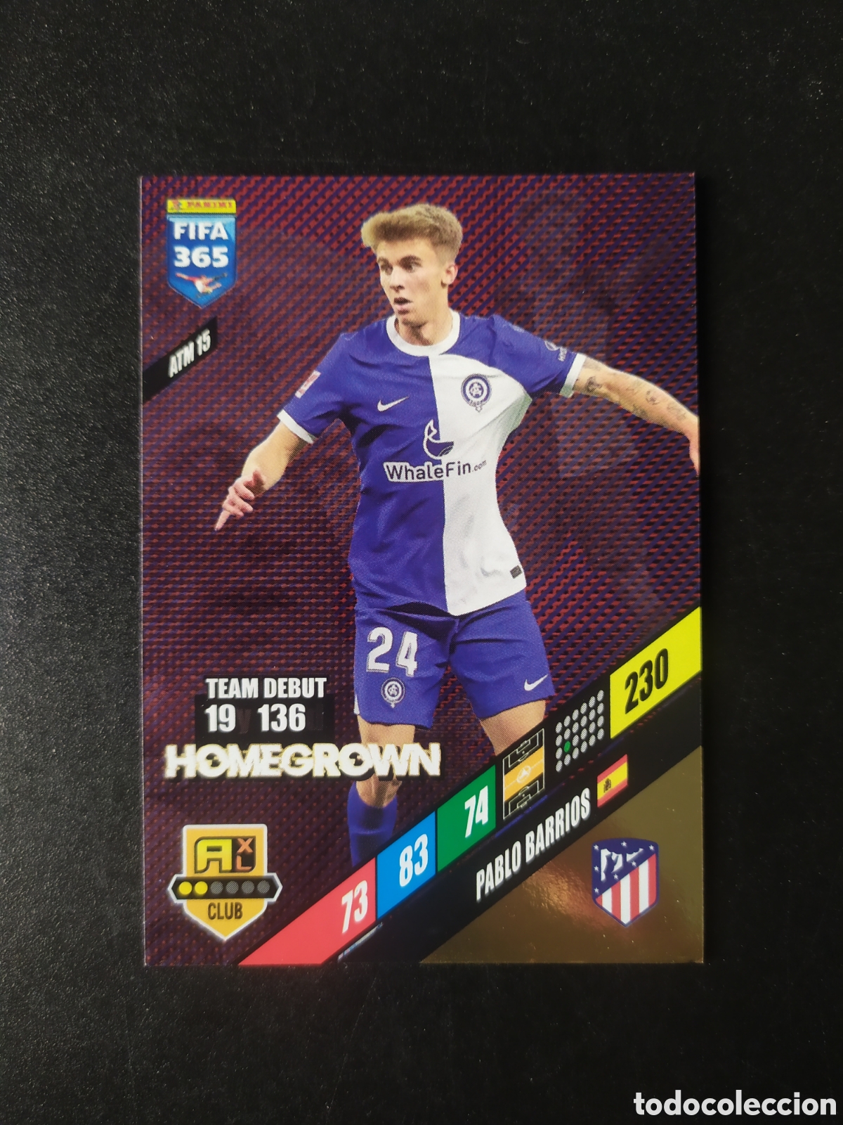 Cartes &agrave; collectionner de Football: FIFA 365 adrenalyn 2023 2024 23 24 panini Barrios homegrown ATM15 Atl&eacute;tico Madrid