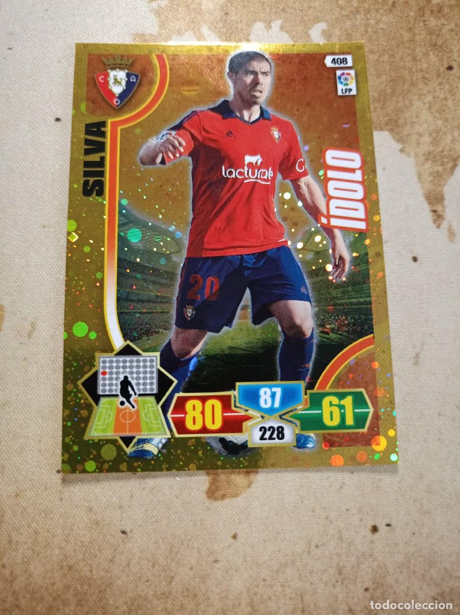 Cromos de F&uacute;tbol: &Iacute;dolo 408 SILVA Adrenalyn 2013-14