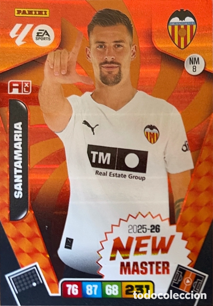 Fu&szlig;ball-Sticker: SANTAMARIA -NEW MASTER- (VALENCIA) ADRENALYN XL LIGA 2025/26 (PANINI)
