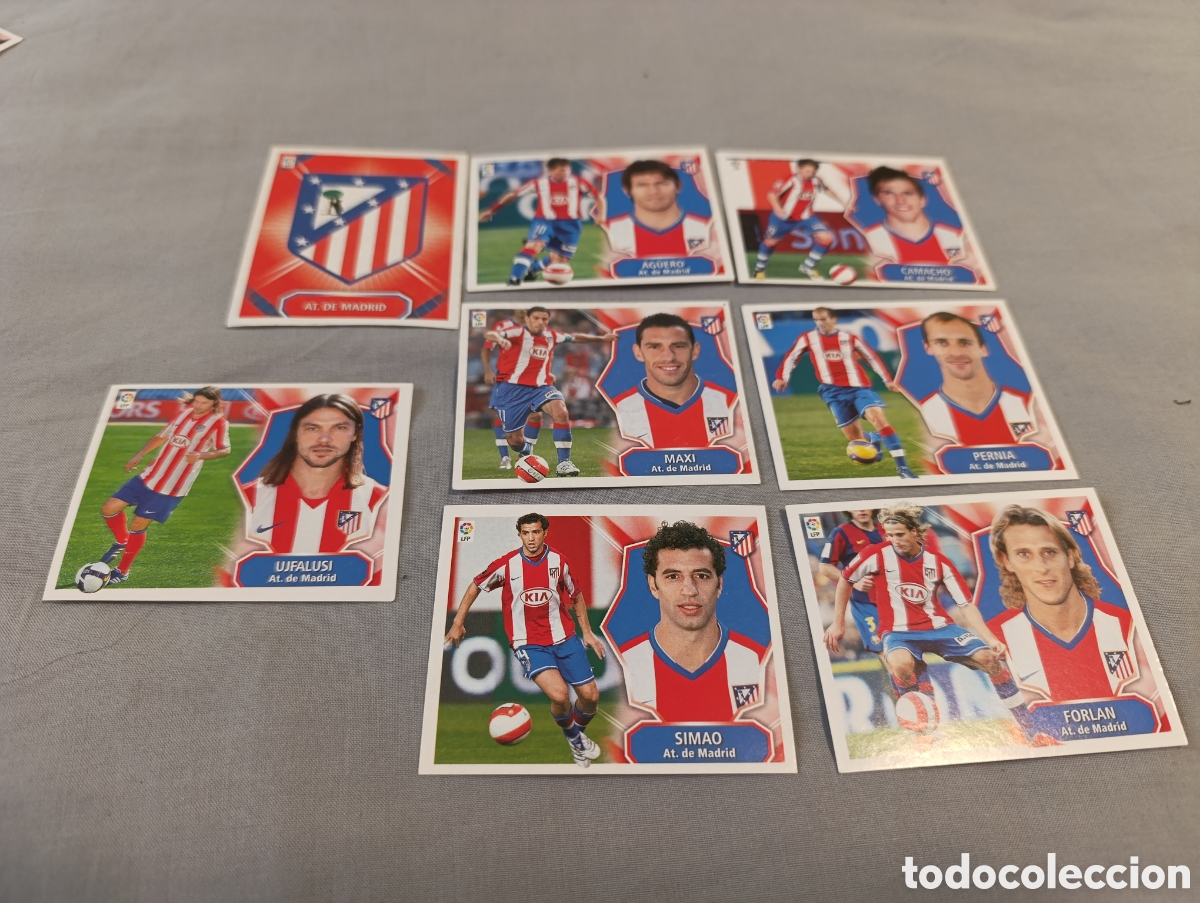 Cromos de f&uacute;tbol: Lote 7 + 1 fichaje Atl&eacute;tico de Madrid. Liga este 08 09 2008 2009