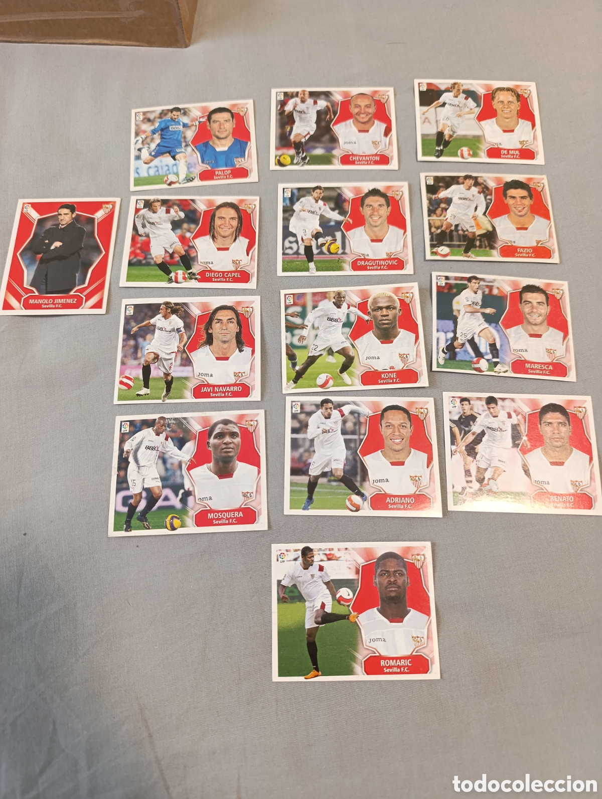 Cromos de f&uacute;tbol: Lote 14 cromos Sevilla. Liga este 08 09 2008 2009