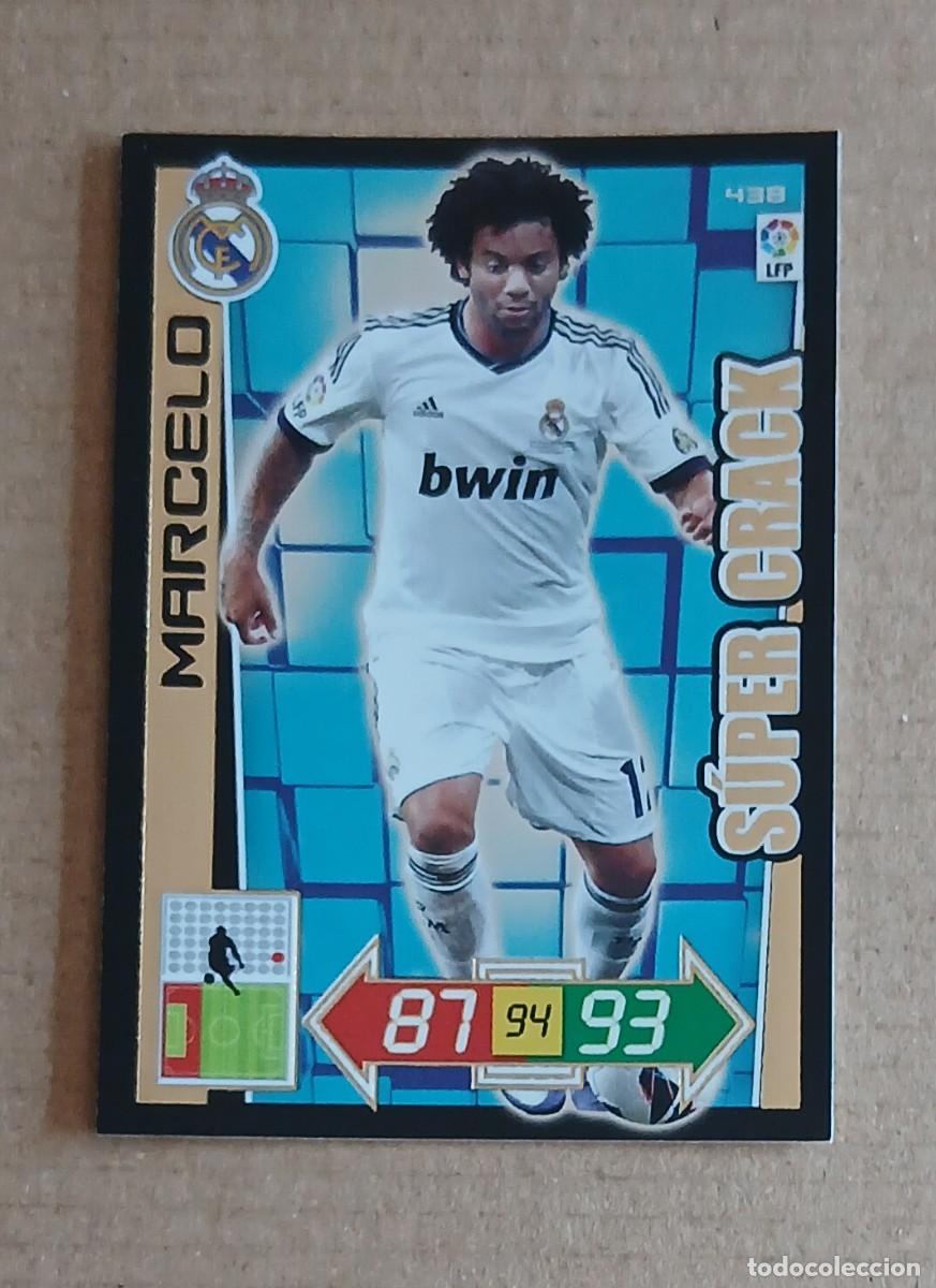 Cromos de F&uacute;tbol: Cromo n&ordm; 438 Marcelo Real Madrid S&Uacute;PER CRACK Adrenalyn 2012-2013. Estado notable.