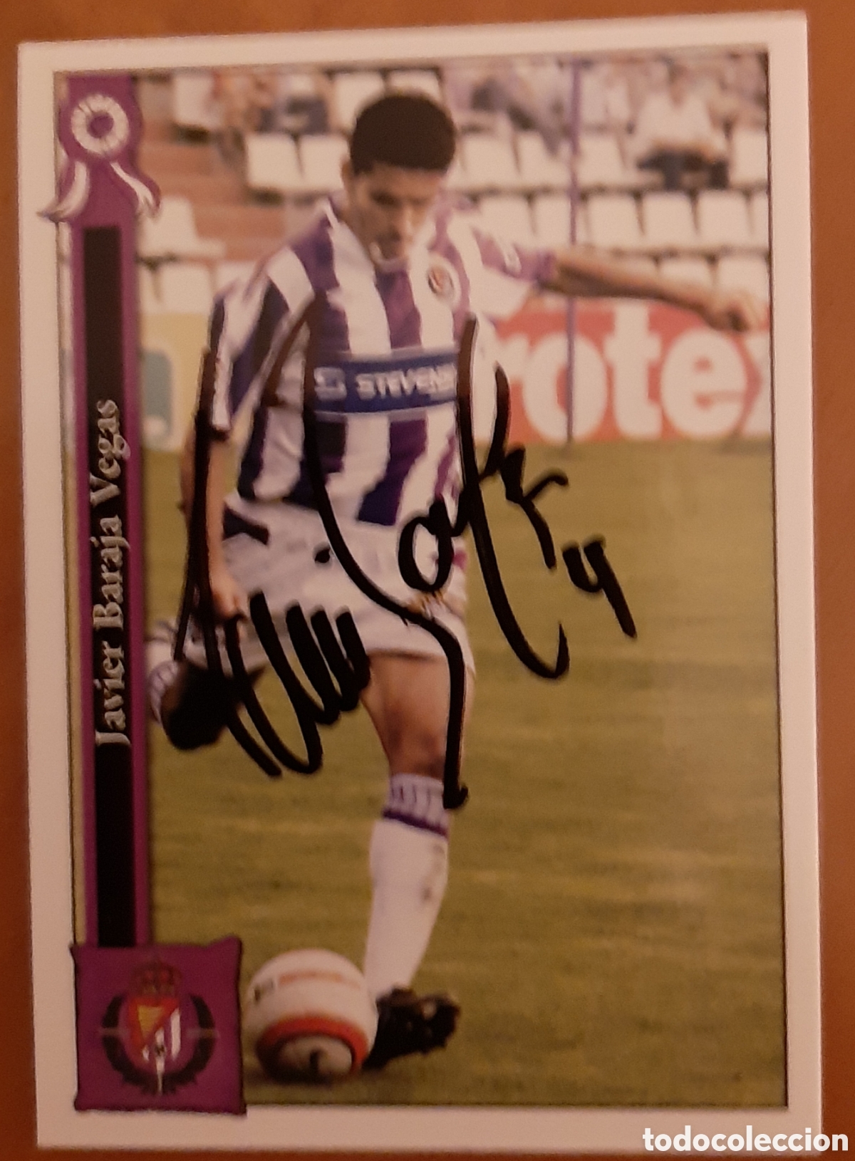 Cromos de F&uacute;tbol: Valladolid. Cromo f&uacute;tbol Real Valladolid. Javier Baraja Vegas con firma. R9831
