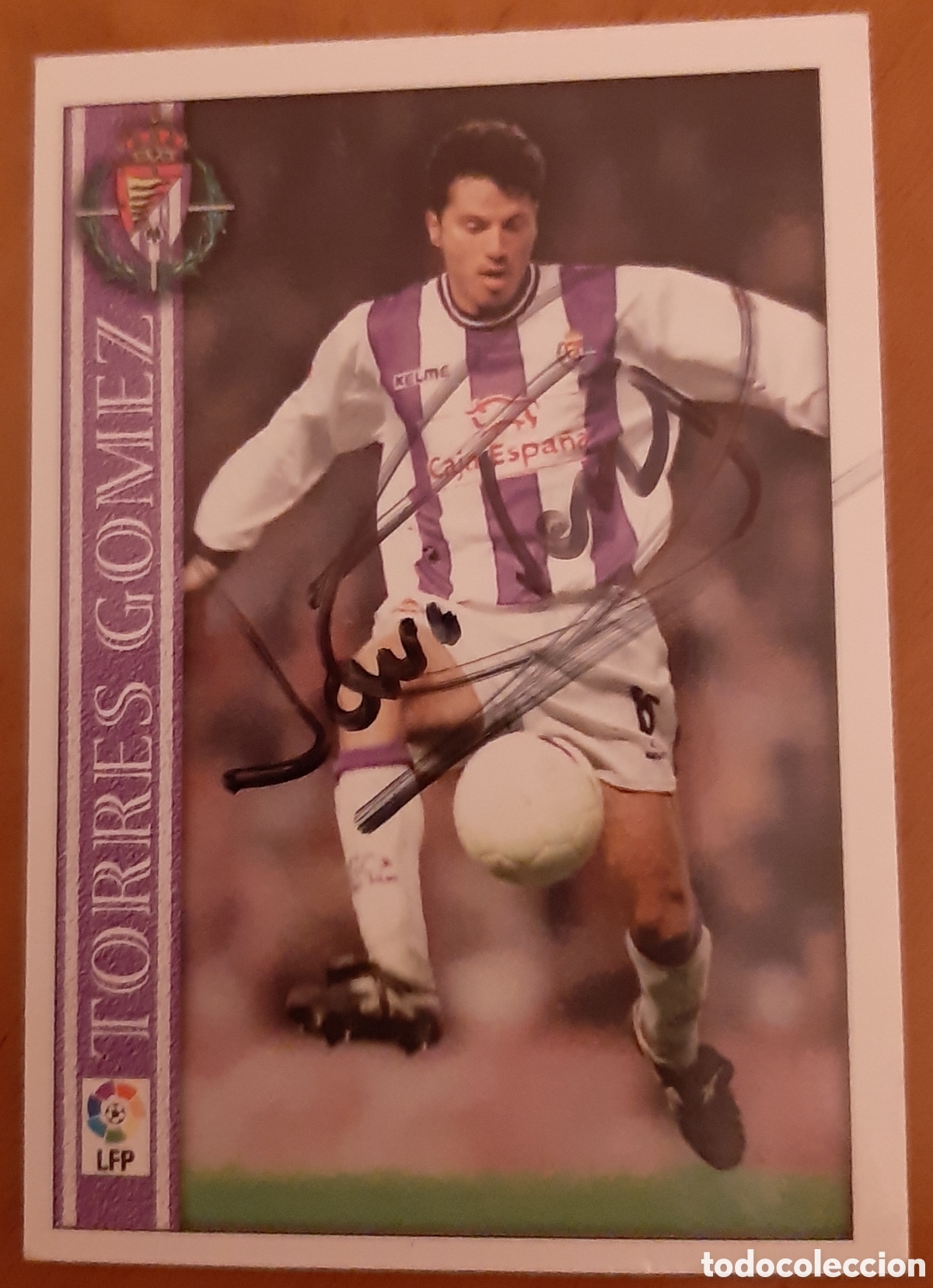 Cromos de F&uacute;tbol: Valladolid. Cromo f&uacute;tbol Real Valladolid. Torres G&oacute;mez con firma. R9833