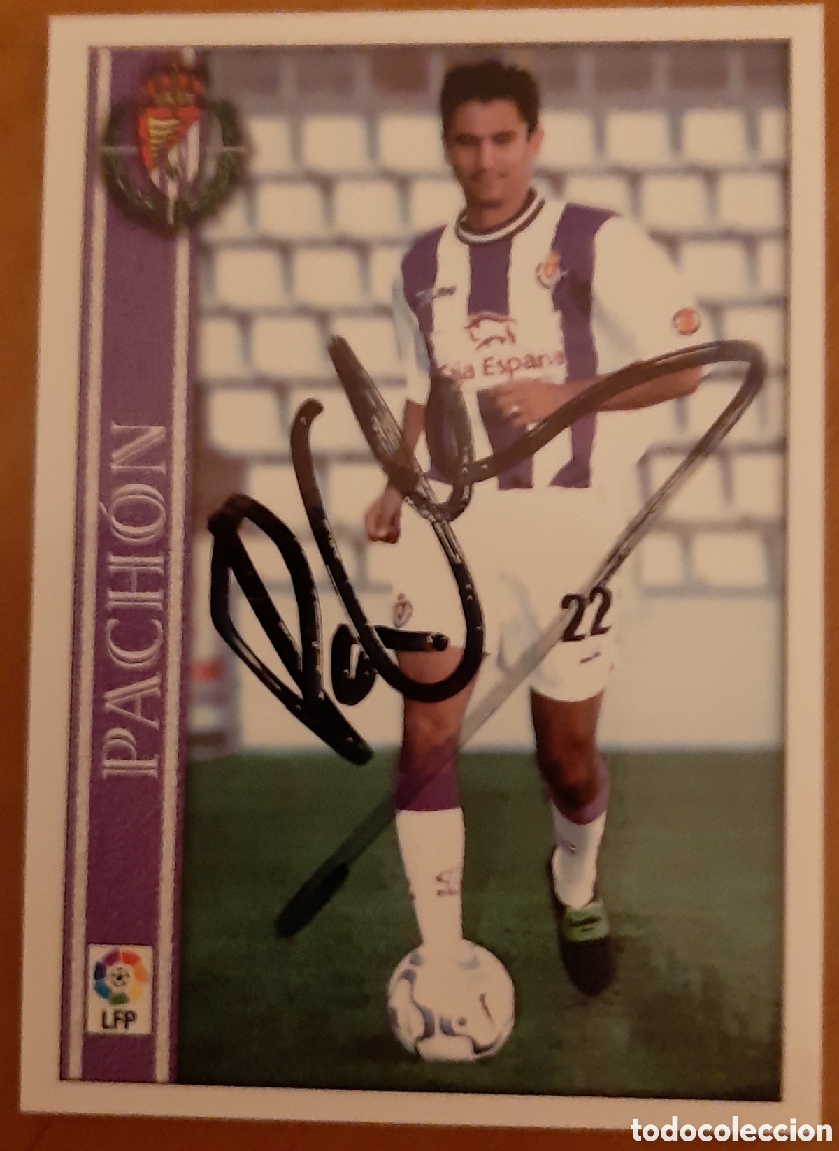 Cromos de F&uacute;tbol: Valladolid. Cromo f&uacute;tbol Real Valladolid. Pach&oacute;n con firma. R9834