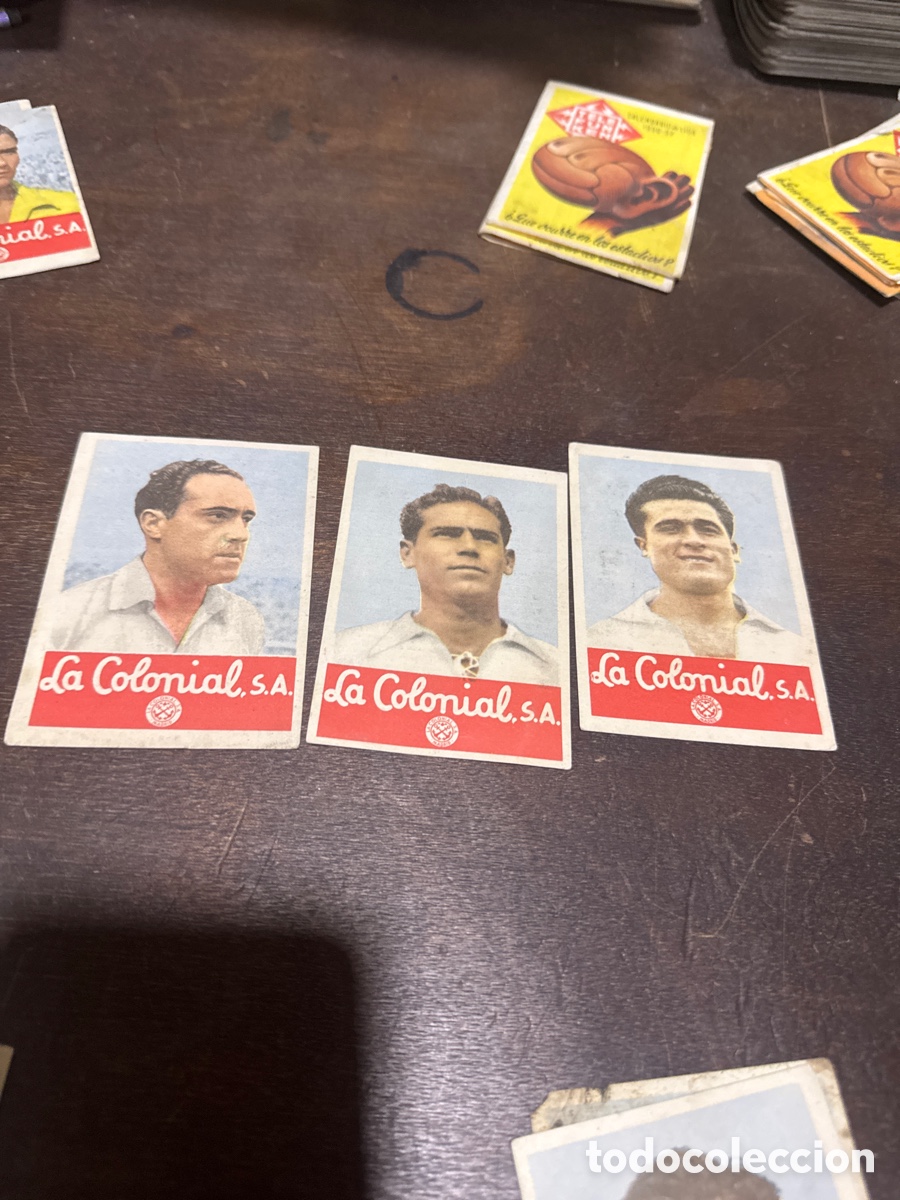 Cromos de f&uacute;tbol: Cromos de f&uacute;tbol chocolate, la colonial