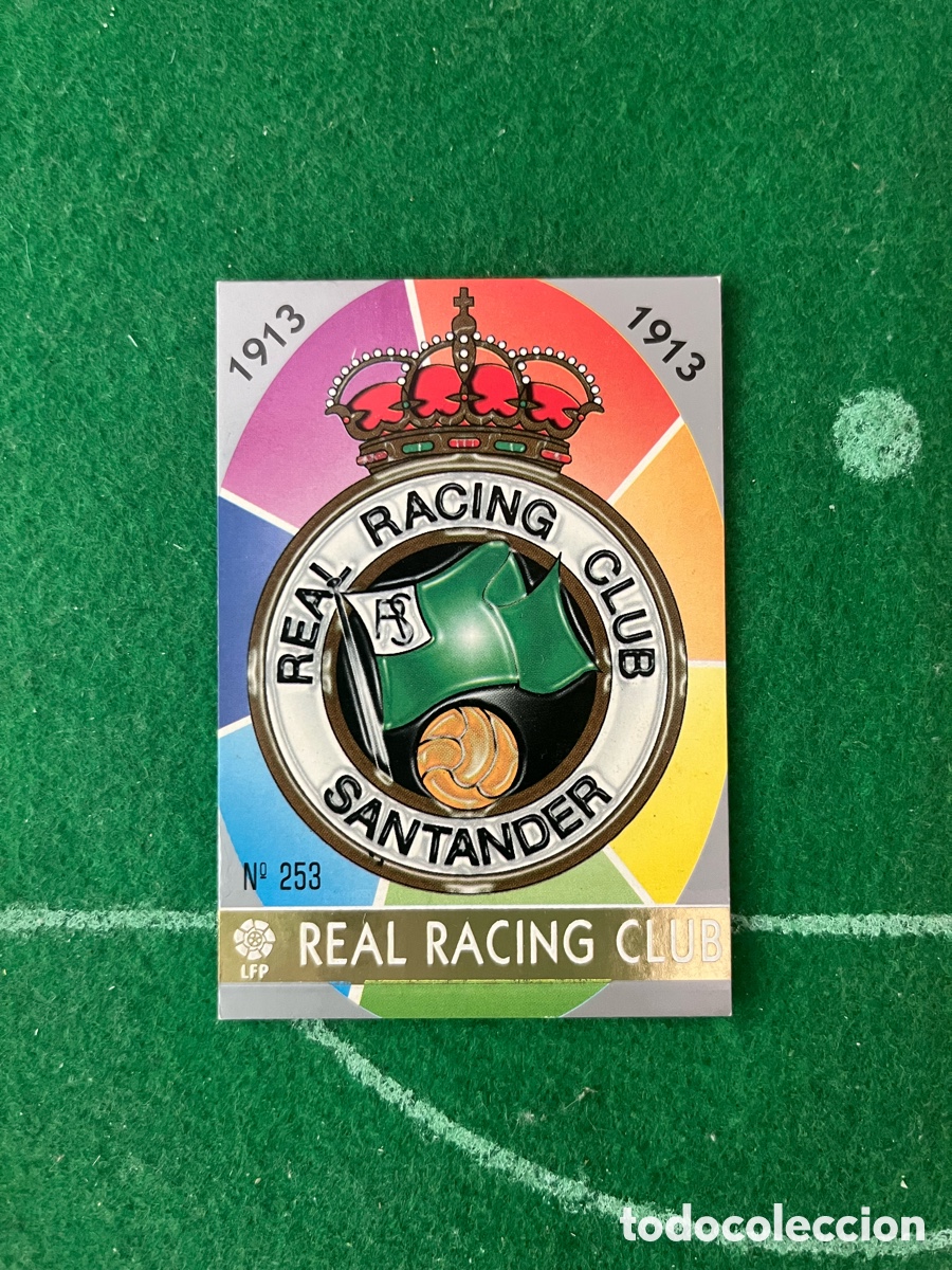 Cromos de F&uacute;tbol: 253 RACING DE SANTANDER LAS FICHAS DE LA LIGA 1997 1998 MUNDICROMO ESCUDO