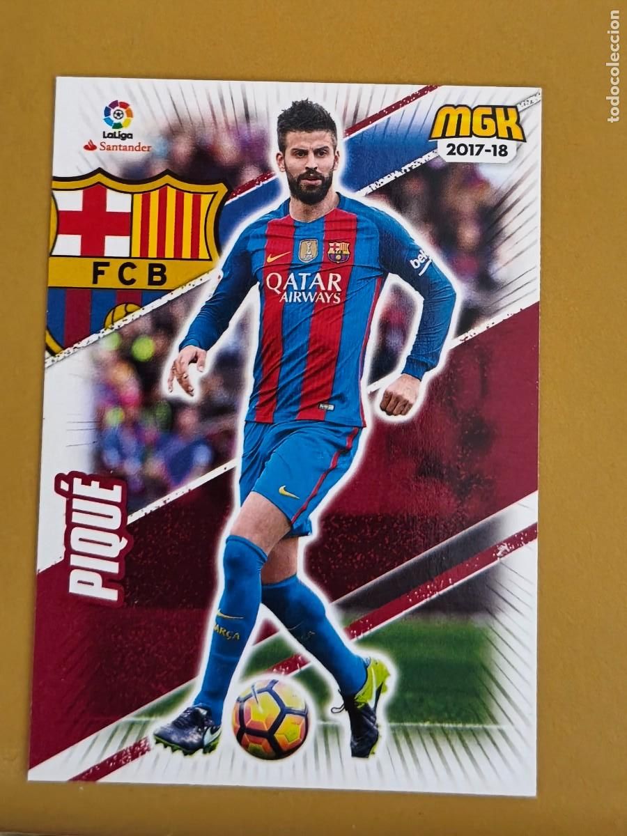Cromos de F&uacute;tbol: pique, 2017 18 barcelona