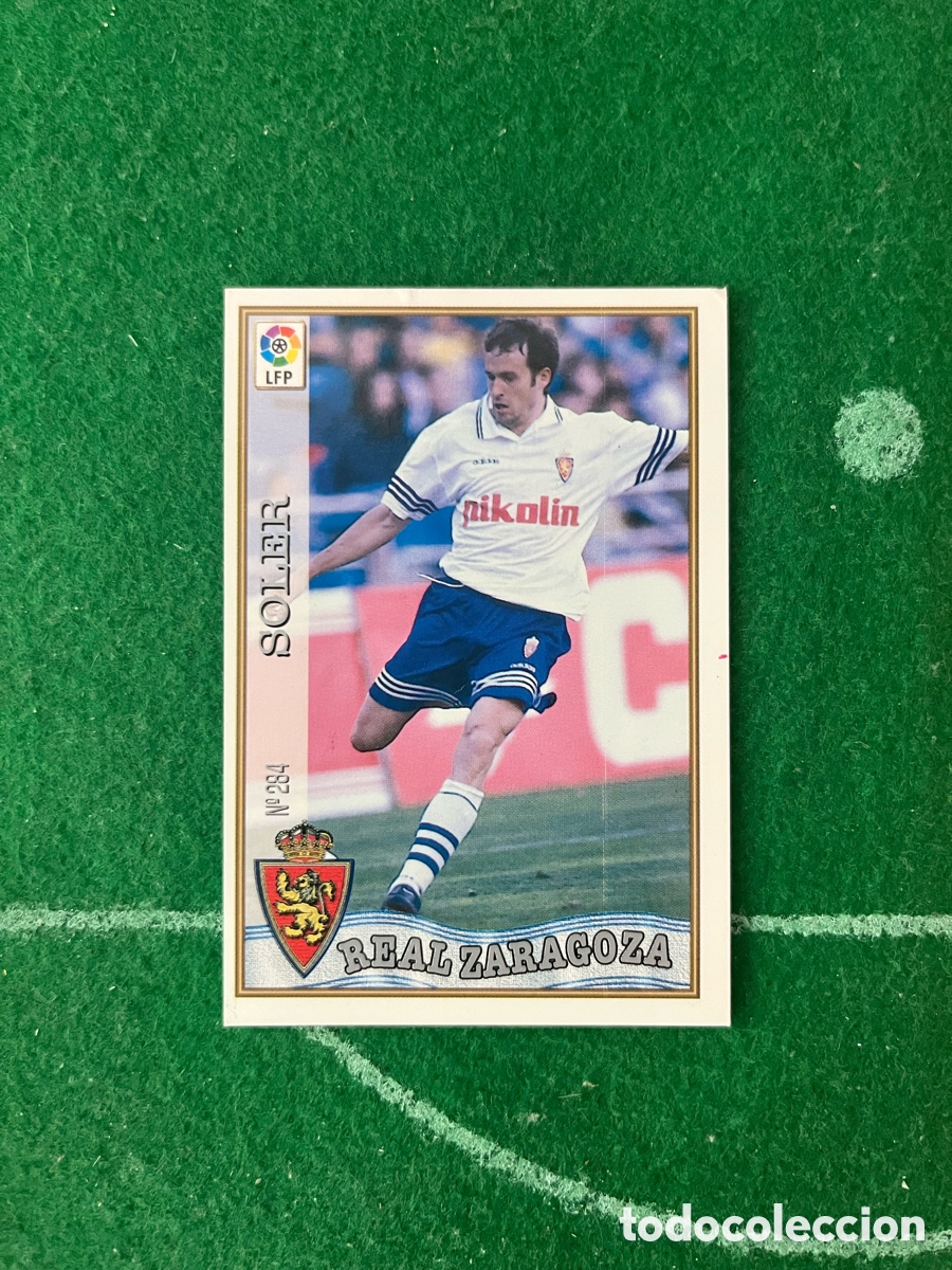 Cromos de F&uacute;tbol: 284 SOLER REAL ZARAGOZA LAS FICHAS DE LA LIGA 1997 1998 MUNDICROMO