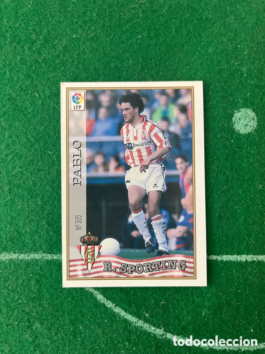 Cromos de F&uacute;tbol: 305 PABLO SPORTING DE GIJON LAS FICHAS DE LA LIGA 1997 1998 MUNDICROMO