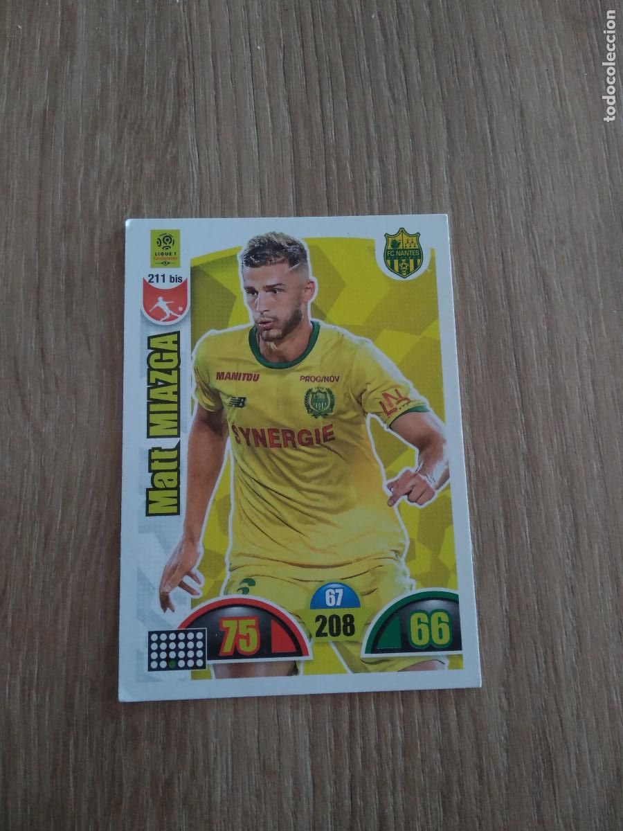 Cromos de F&uacute;tbol: 211 BIS MATT MIAZGA NANTES CROMO FUTBOL PANINI LIGUE 1 2018-2019 ADRENALYN LIGA FRANCIA 18-19