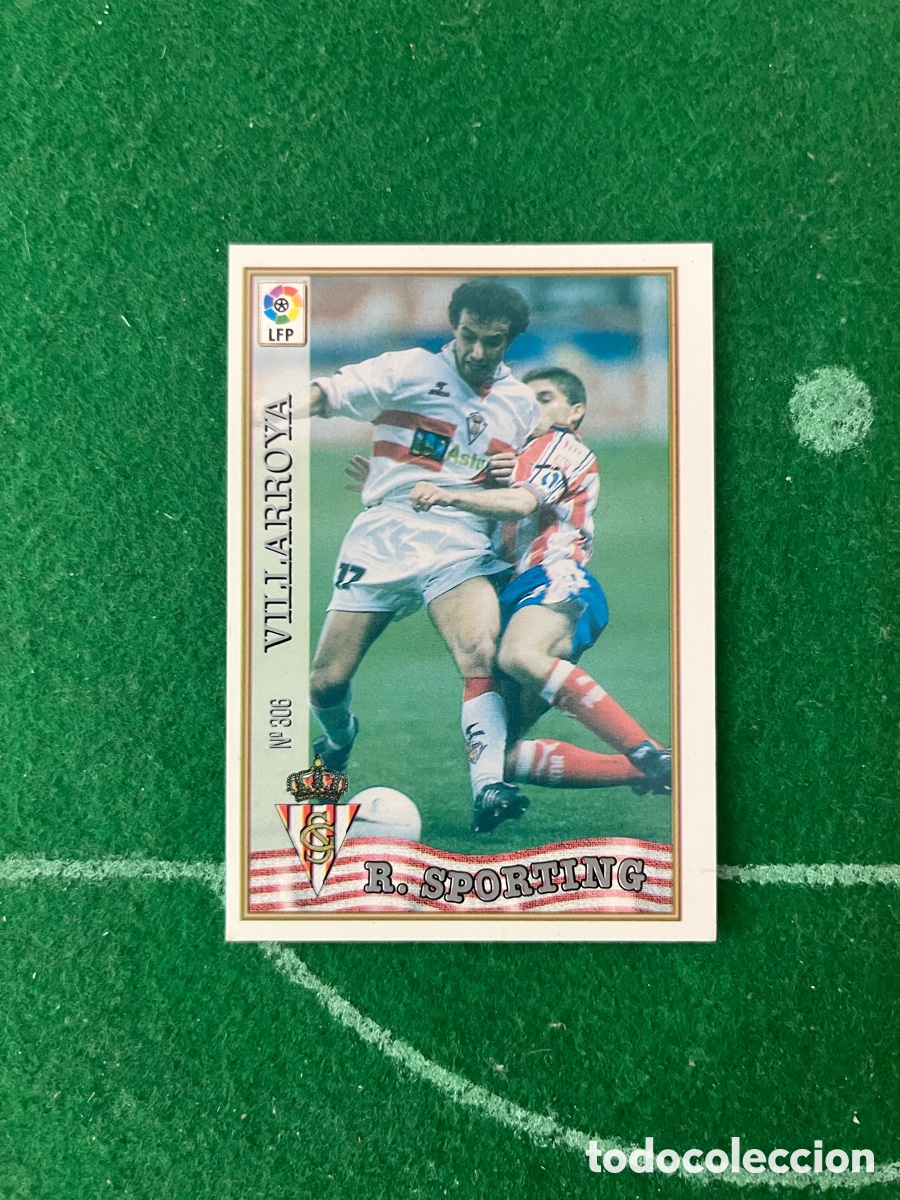Cromos de F&uacute;tbol: 306 VILLARROYA SPORTING DE GIJON LAS FICHAS DE LA LIGA 1997 1998 MUNDICROMO