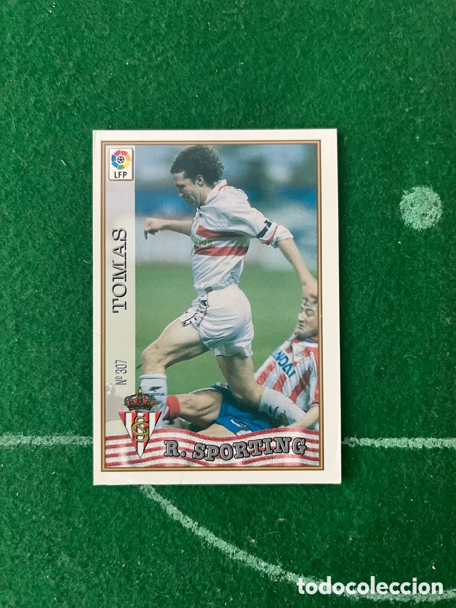 Cromos de F&uacute;tbol: 307 TOMAS SPORTING DE GIJON LAS FICHAS DE LA LIGA 1997 1998 MUNDICROMO
