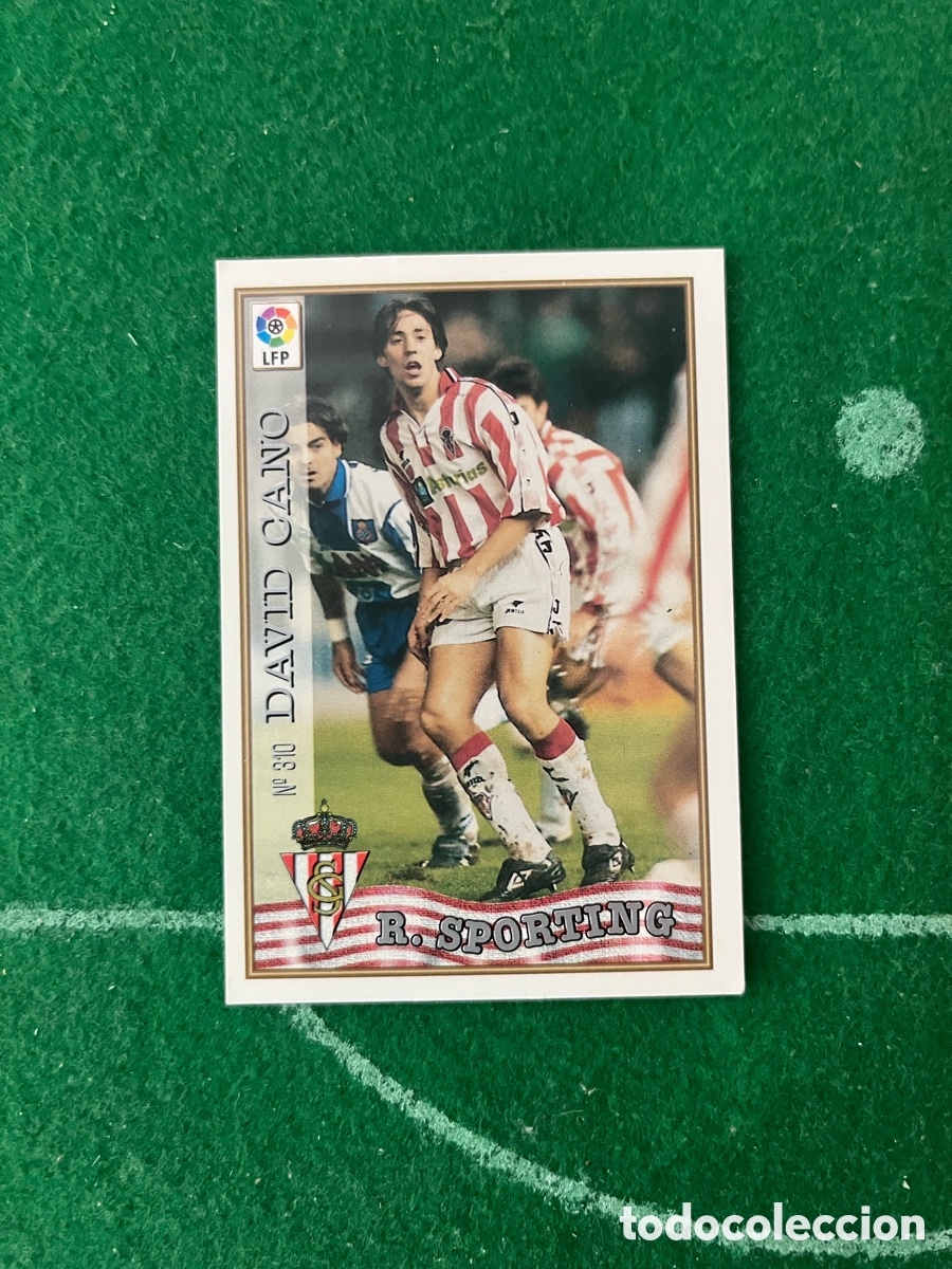 Cromos de F&uacute;tbol: 310 DAVID CANO SPORTING DE GIJON LAS FICHAS DE LA LIGA 1997 1998 MUNDICROMO
