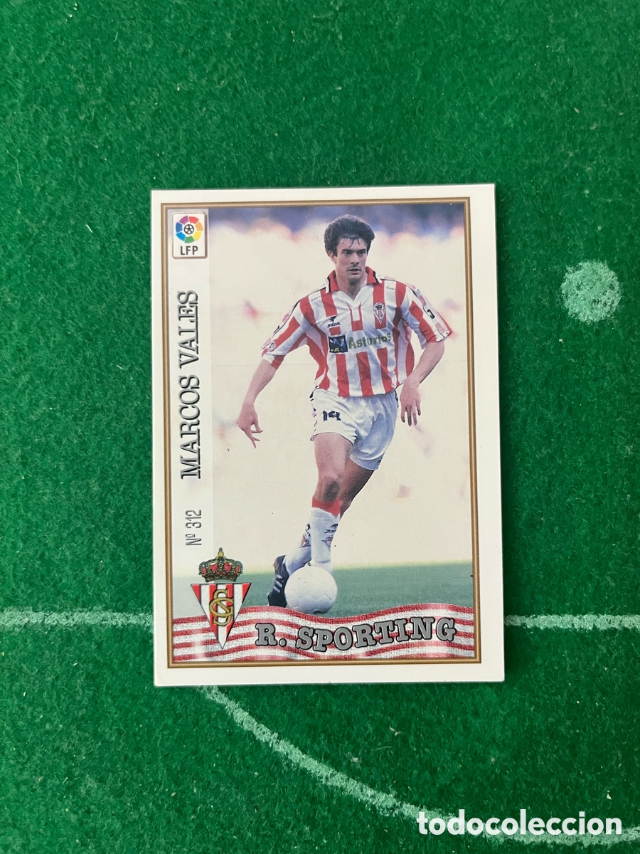 Cromos de F&uacute;tbol: 312 MARCOS VALES SPORTING DE GIJON LAS FICHAS DE LA LIGA 1997 1998 MUNDICROMO