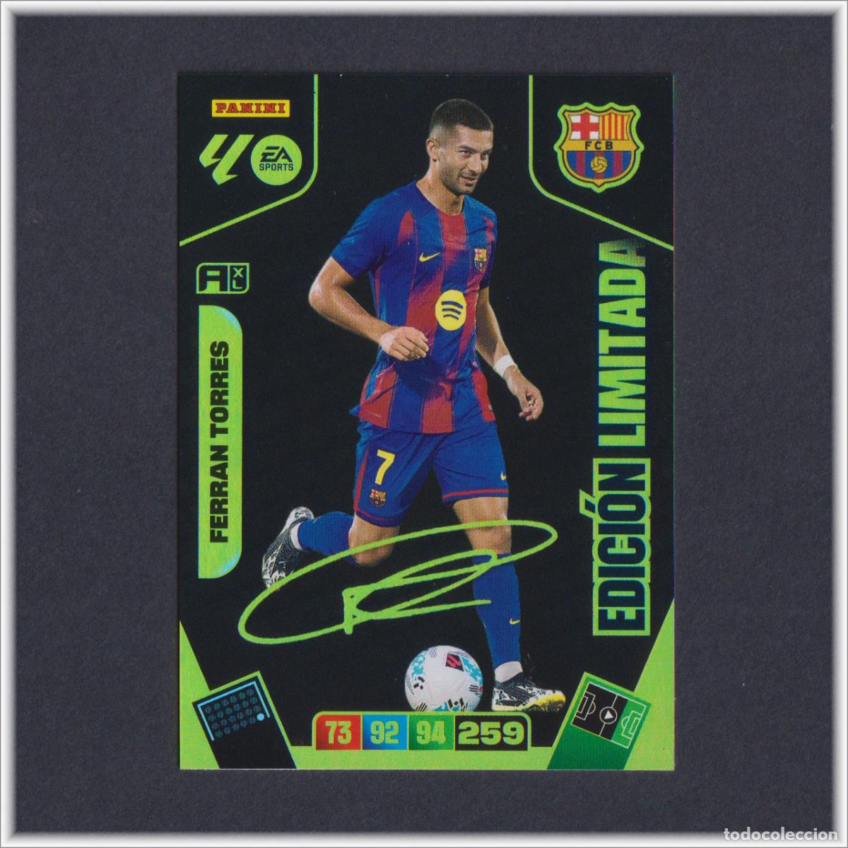 Cromos de Futebol: ADRENALYN XL 2025 2026 25 26 PANINI FERRAN TORRES EDICI&Oacute;N LIMITADA FIRMADA BARCELONA BAR&Ccedil;A LIGA