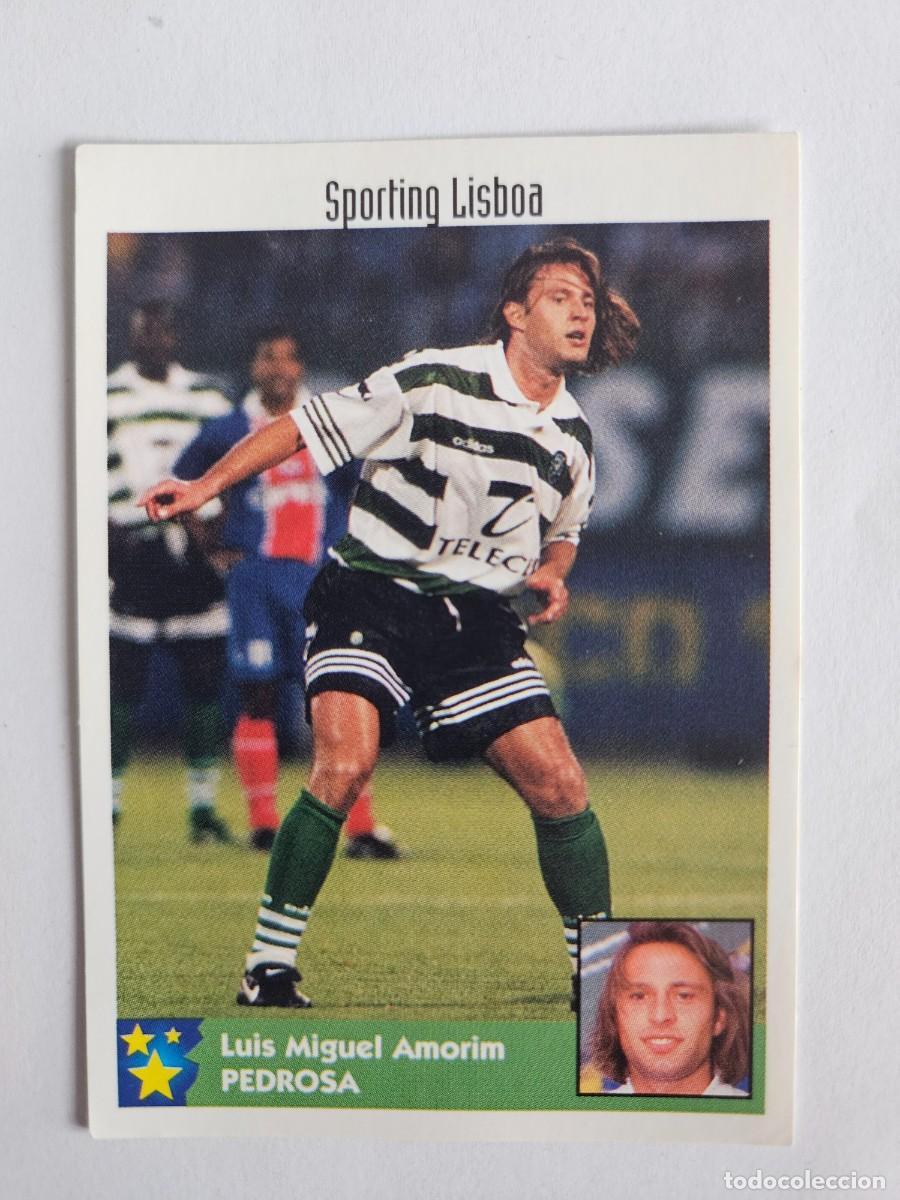 Figurine di Calcio: CROMO DE F&Uacute;TBOL PEDROSA DEL SPORTING DE LISBOA SIN PEGAR N&ordm; 245 MEJORES EQUIPOS EUROPA 97-98