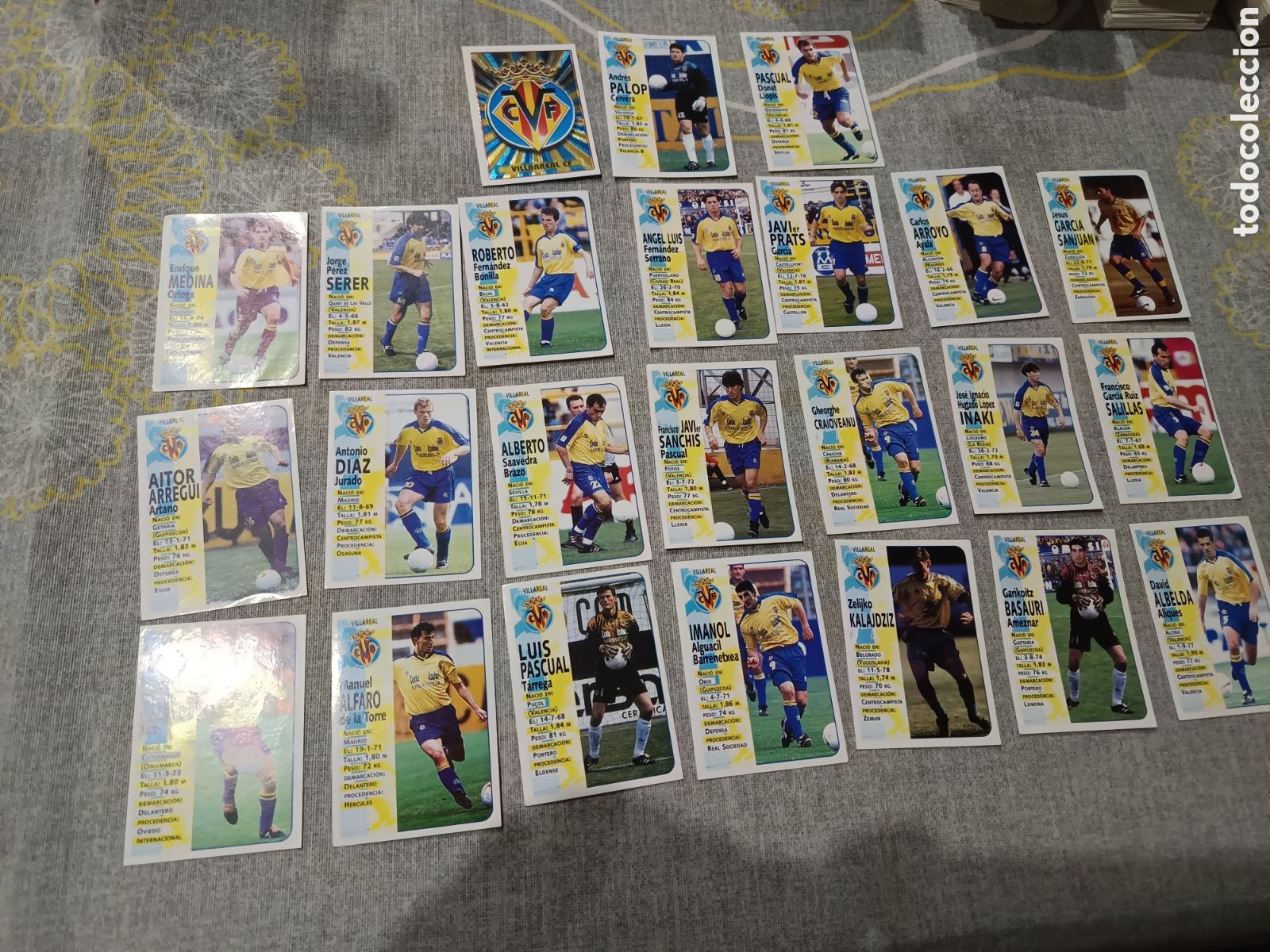 Cromos de F&uacute;tbol: PANINI LIGA 98 99 ( 1998-99 ) - LOTE DE 24 CROMOS VILLAREAL CF ( SIN PEGAR )