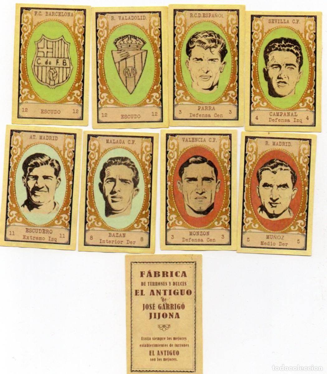 Figurine di Calcio: 8 CROMOS DE 1952,DE TURRONES EL ANTIGUO,