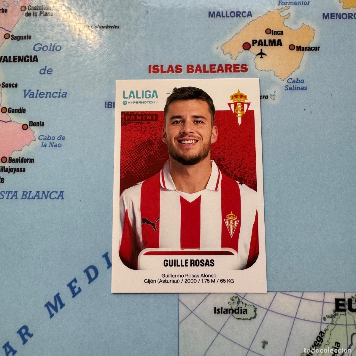 Cromos de F&uacute;tbol: Guille Rosas n&uacute;mero 367 Del Sporting de Gij&oacute;n cromo liga Hypermotion 25-26 2025-2026