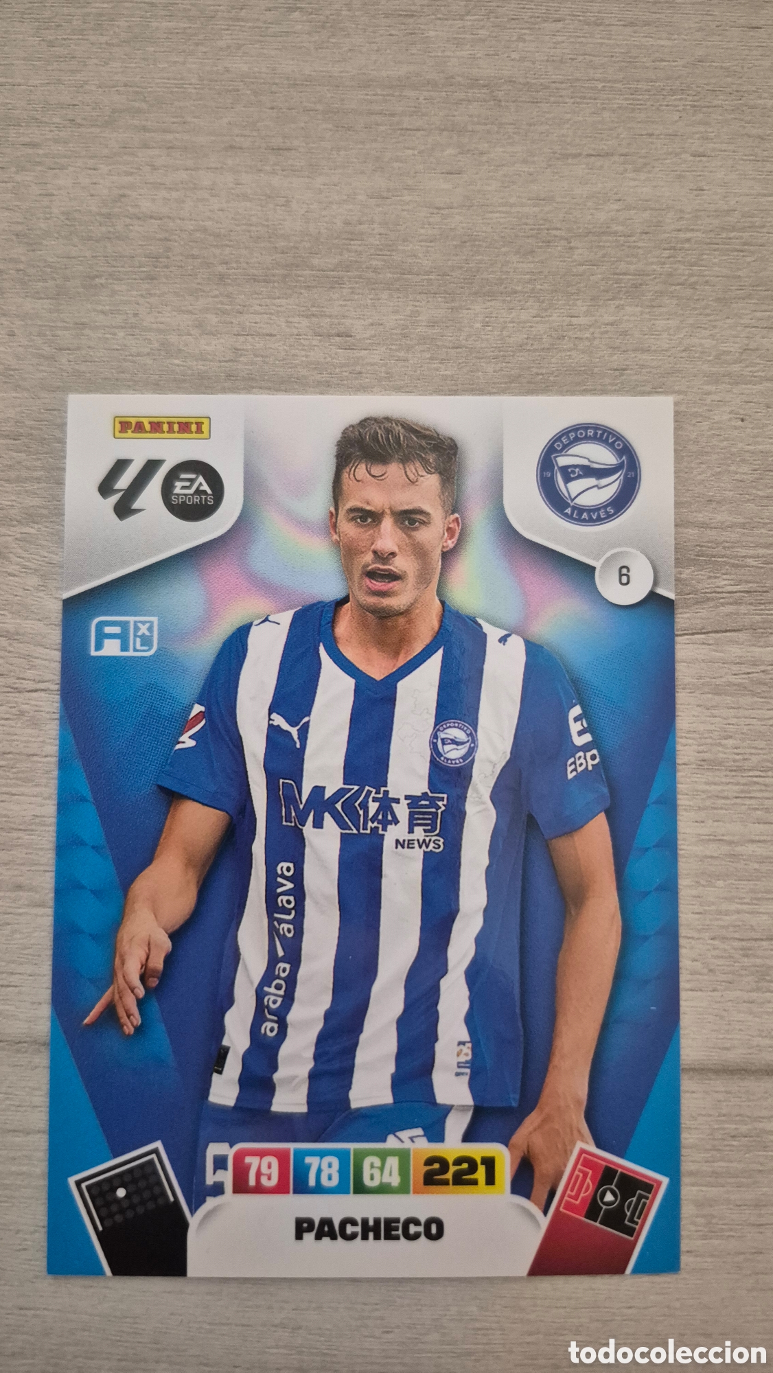 Cromos de F&uacute;tbol: N&deg;6 Alaves Pacheco Adrenalyn 25/26