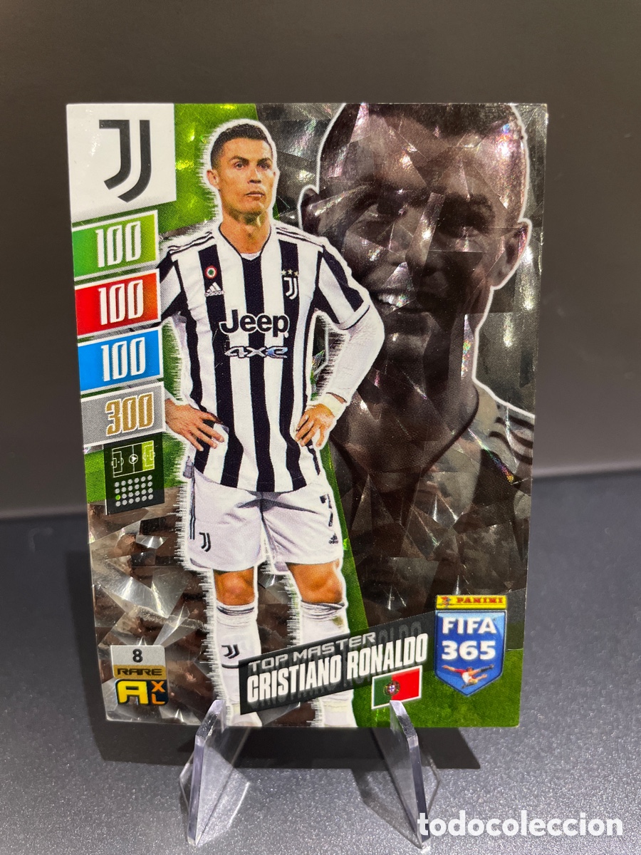 Figurine di Calcio: Cristiano Ronaldo 8 Rare Panini Adrenalyn FIFA 365 2021-22 Juventus