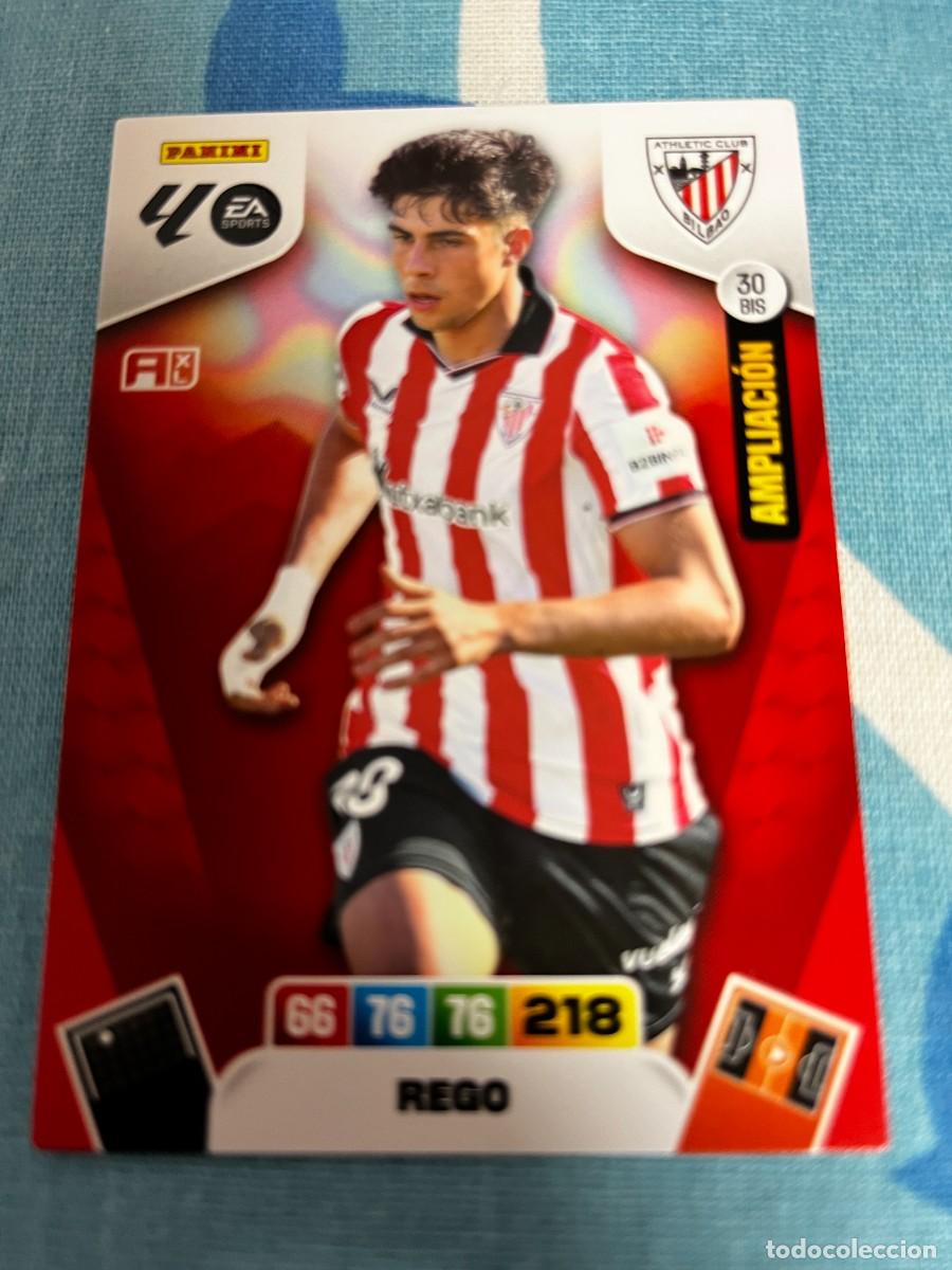 Cromos de f&uacute;tbol: ADRENALYN XL 2025 2026 25 26 PANINI N&ordm; 30 BIS 30BIS REGO ATHLETIC BILBAO AMPLIACION