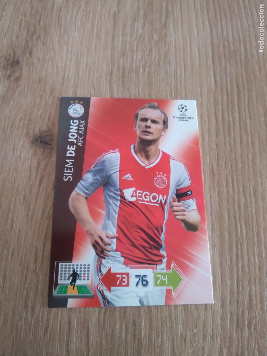 Fu&szlig;ball-Sticker: SIEM DE JONG AJAX CROMO FUTBOL PANINI 12-13 UEFA CHAMPIONS LEAGUE ADRENALYN 2012-2013